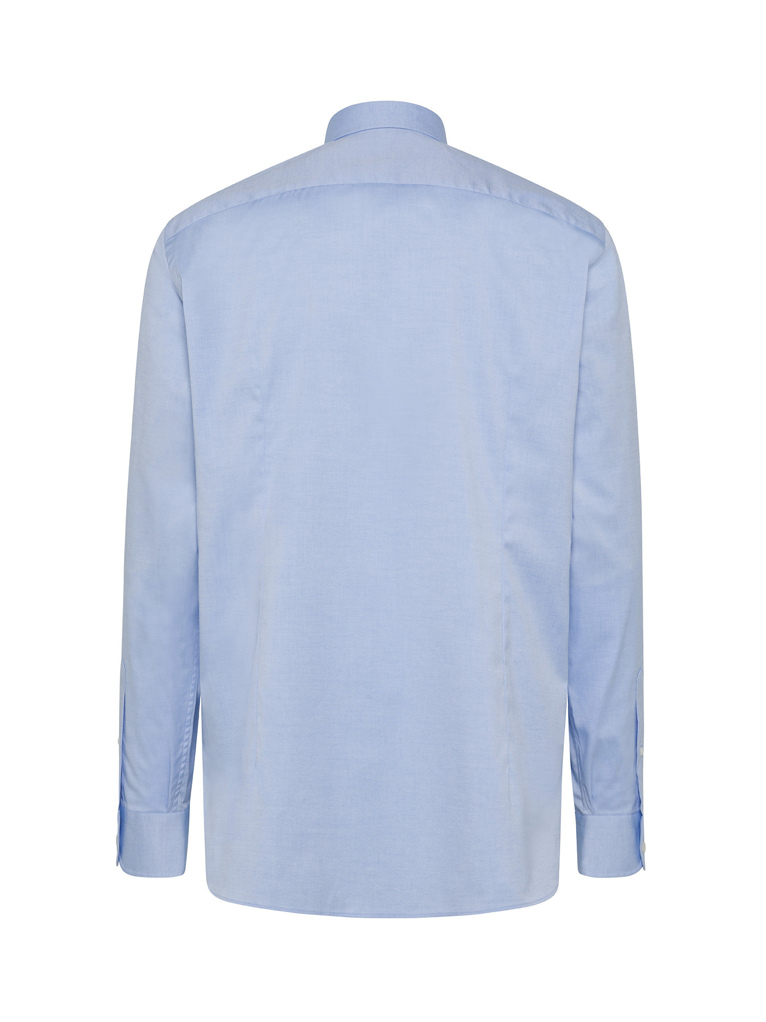 Luca D'Altieri - Slim fit shirt in stretch cotton, Light Blue, large image number 1