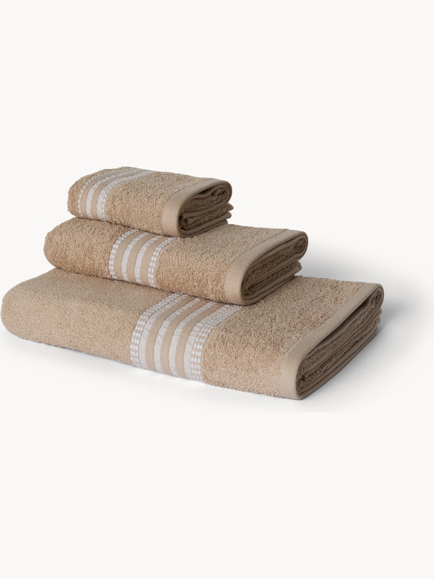 Set of 3 Pure Cotton Towels - Discounted Price