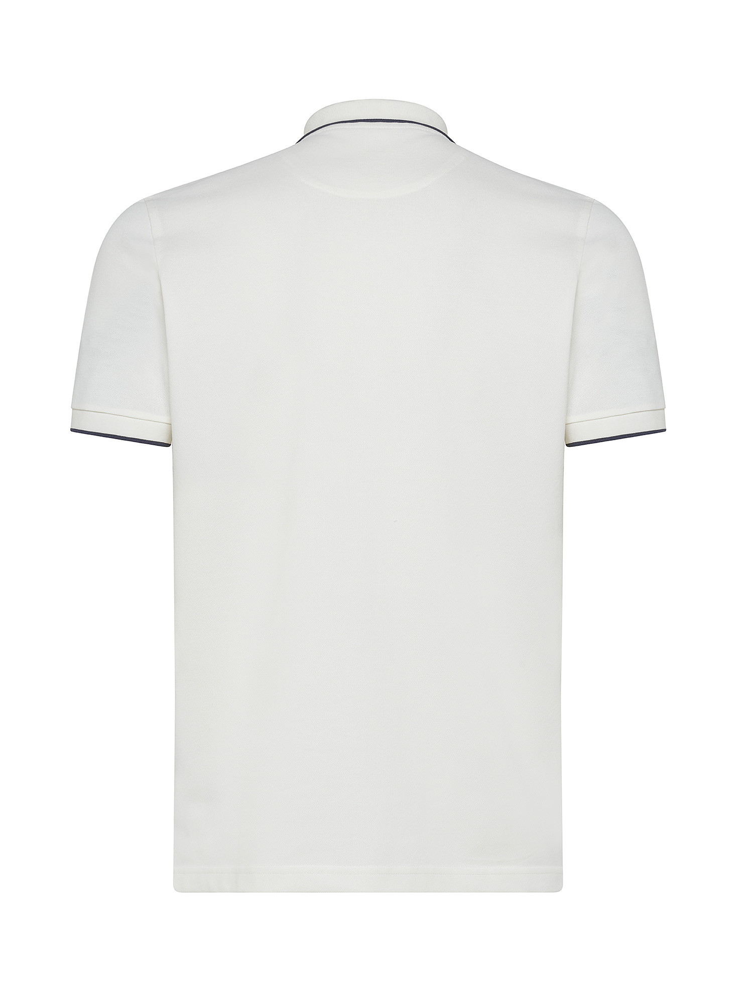 Manuel Ritz - Polo with contrasting edges and logo, White, large image number 1