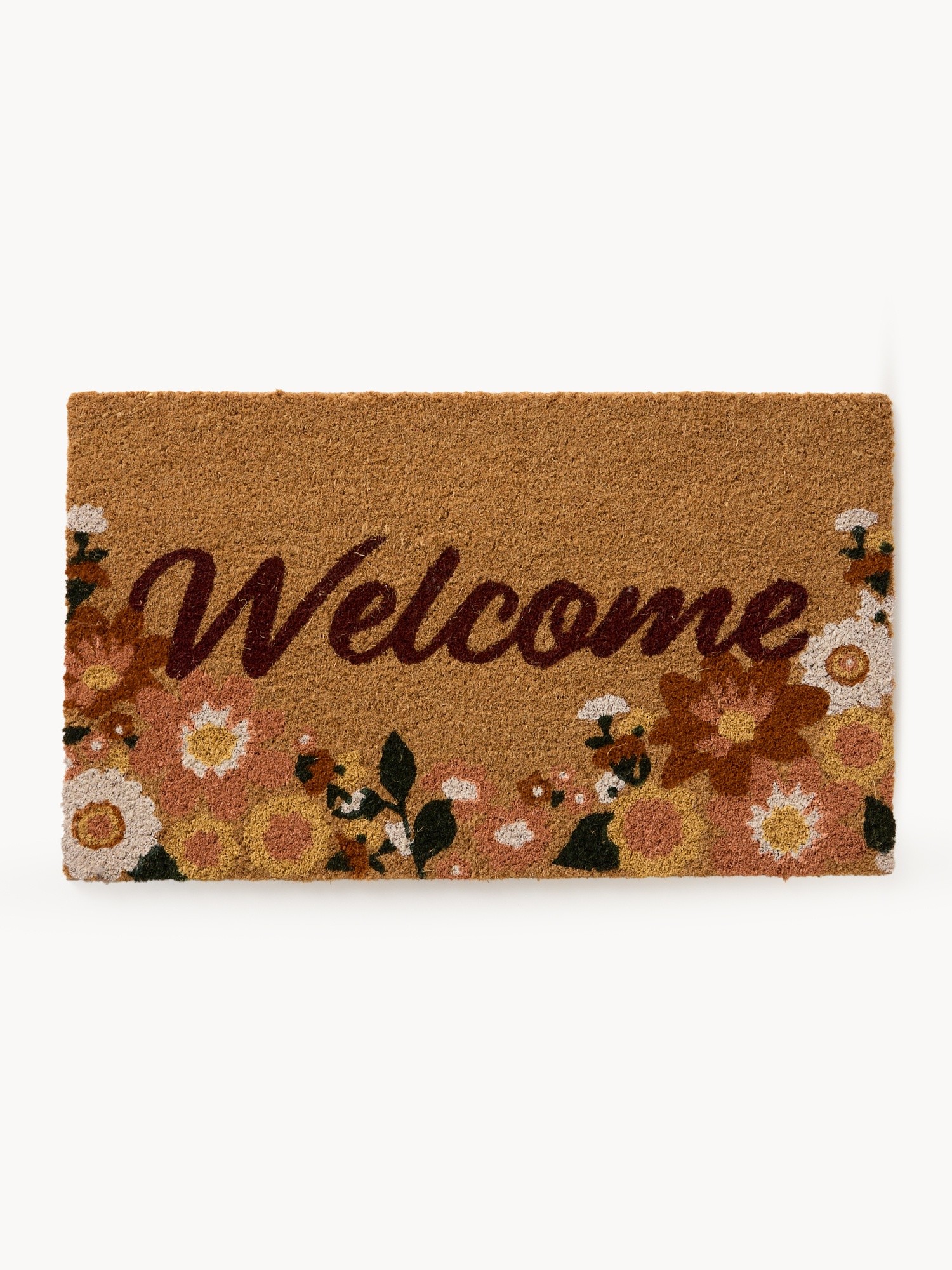 Doormat with floral print, Multicolor, large image number 0