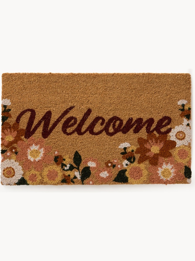 Doormat with floral print