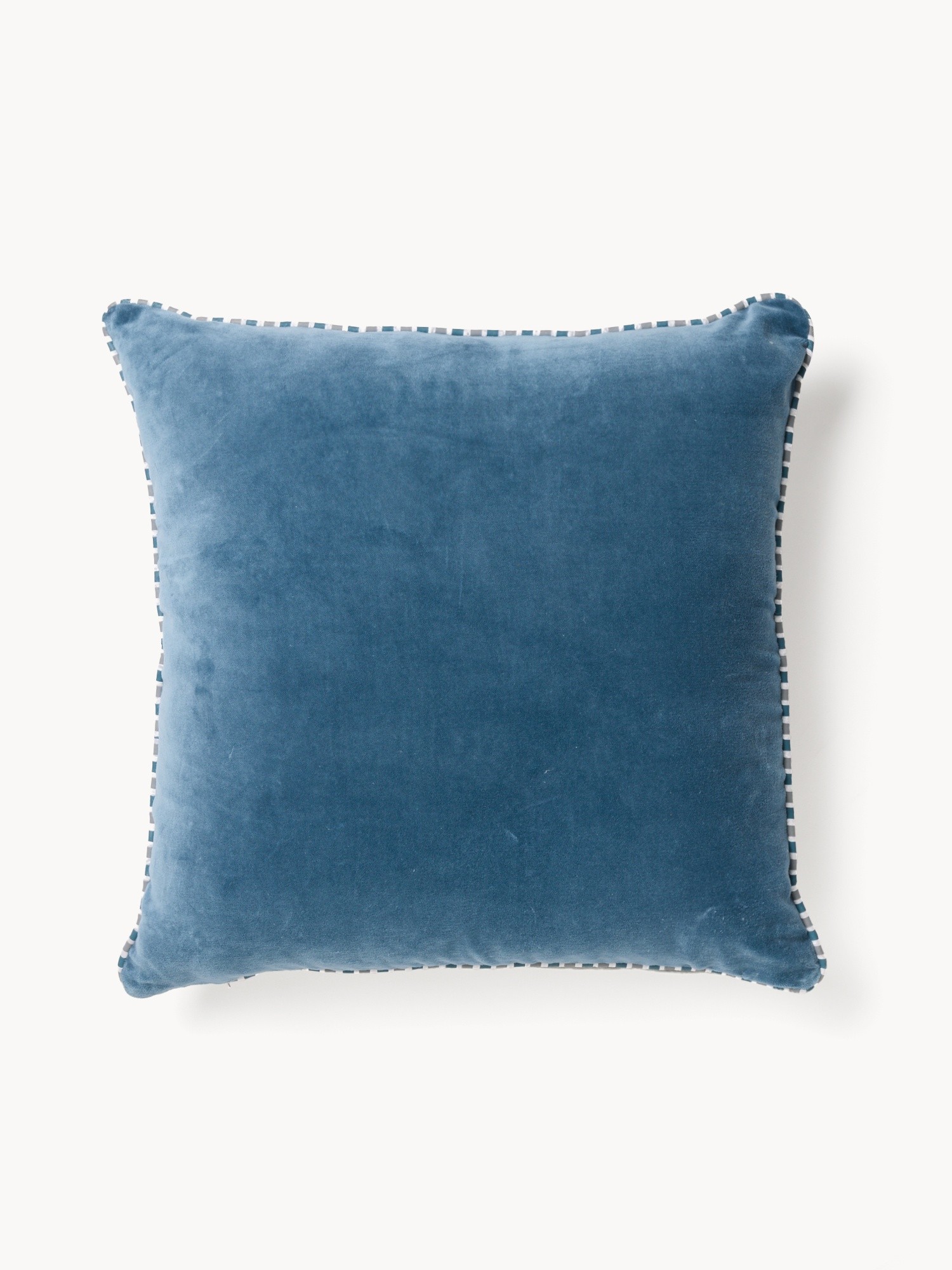 Cuscino in velluto double face 45x45cm, Blu, large image number 0