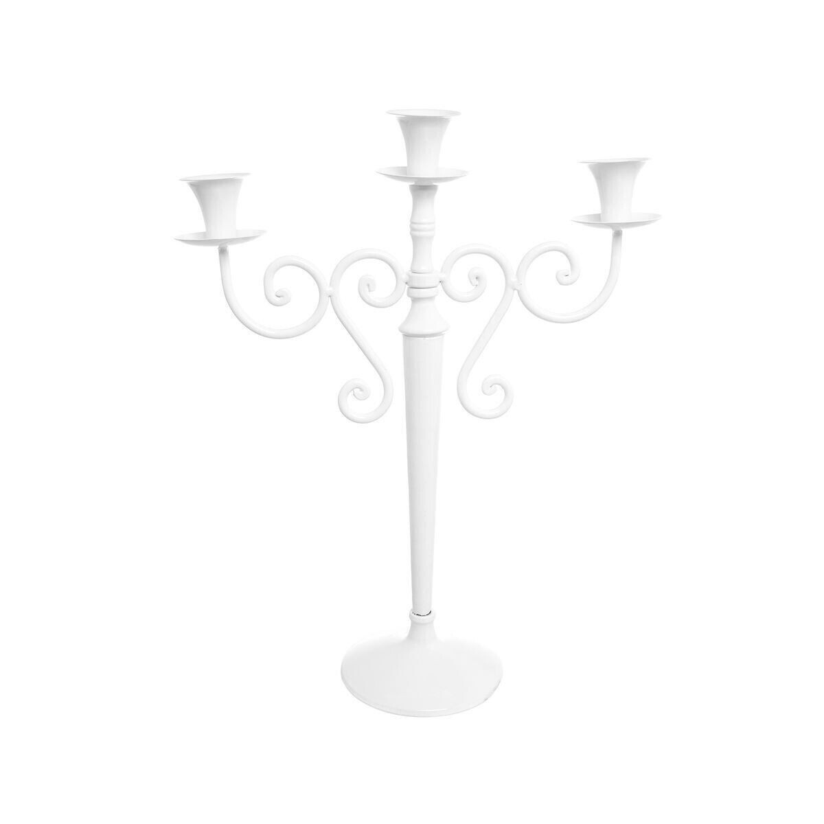 Candlestick with three lights, White, large image number 0