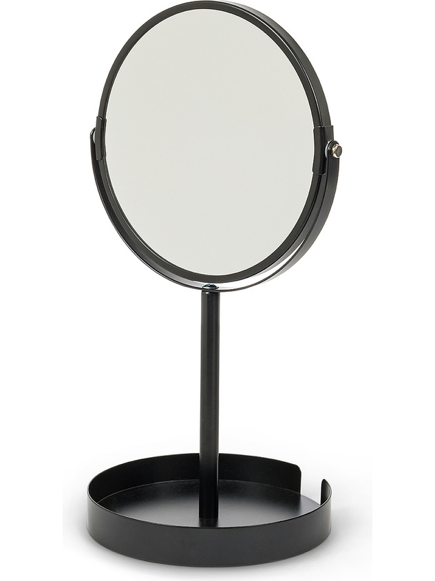 Toilet mirror with tray