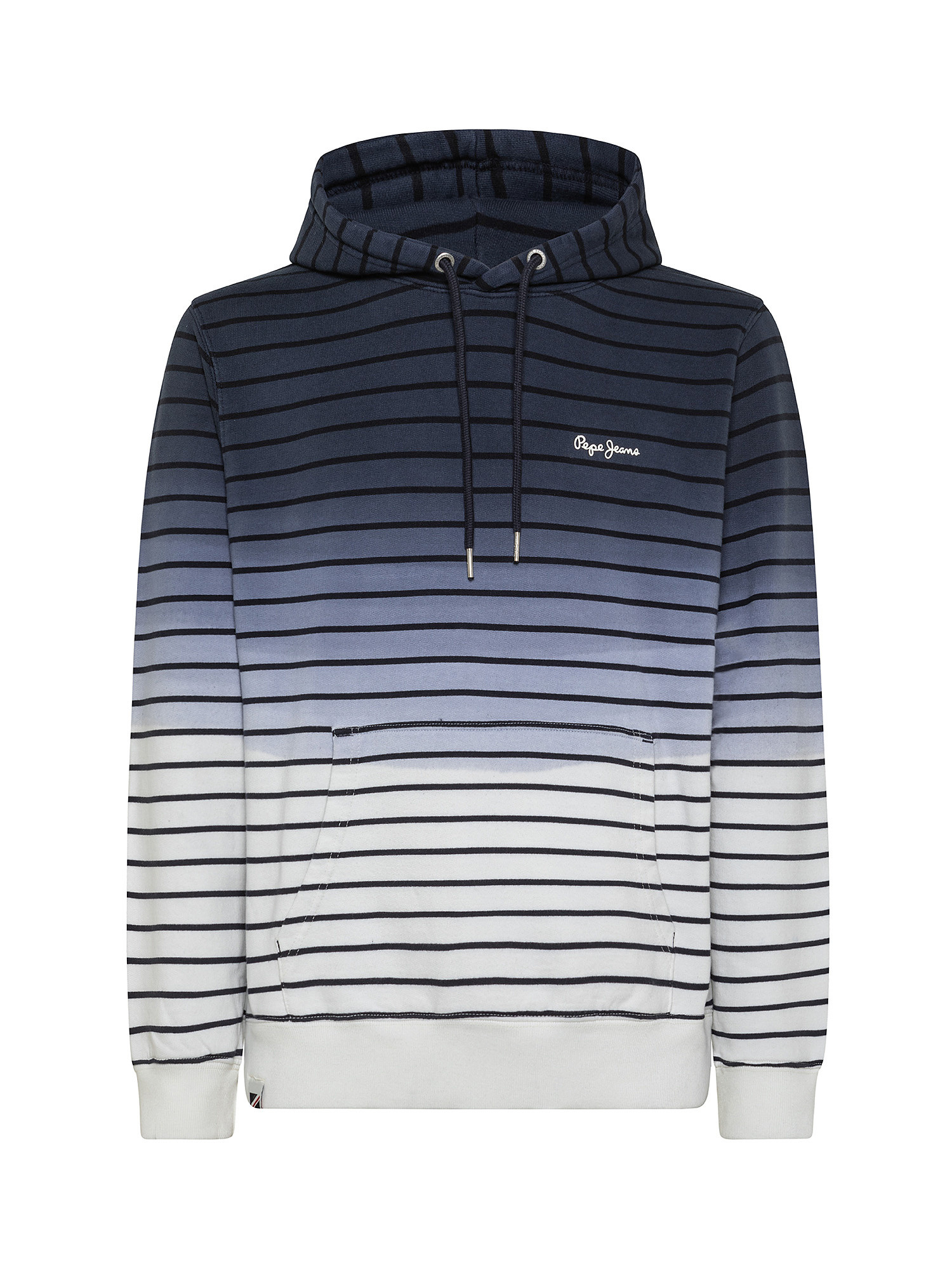 Striped hooded sweatshirt, Dark Blue, large image number 0