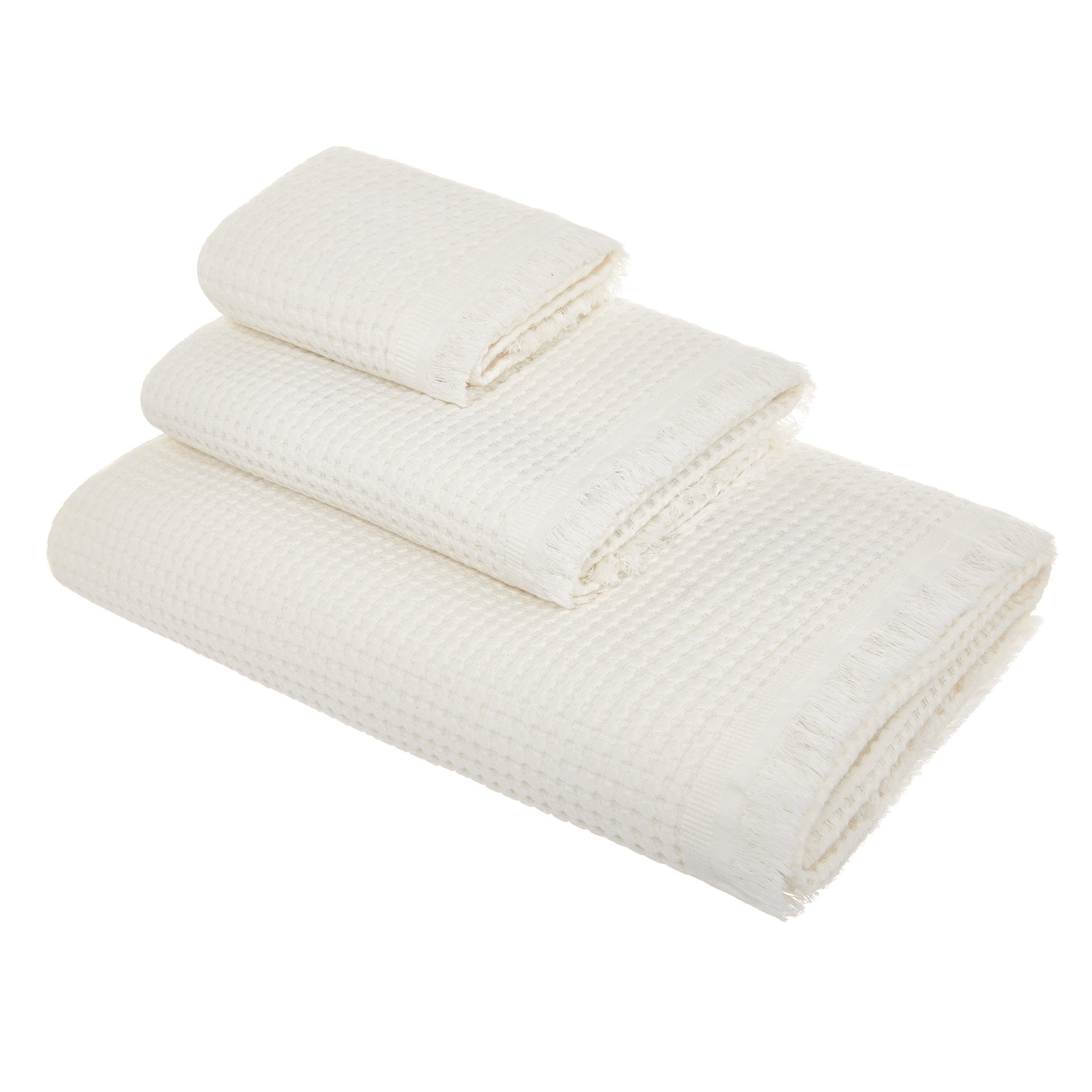 100% cotton honeycomb towel Thermae, White Cream, large image number 0
