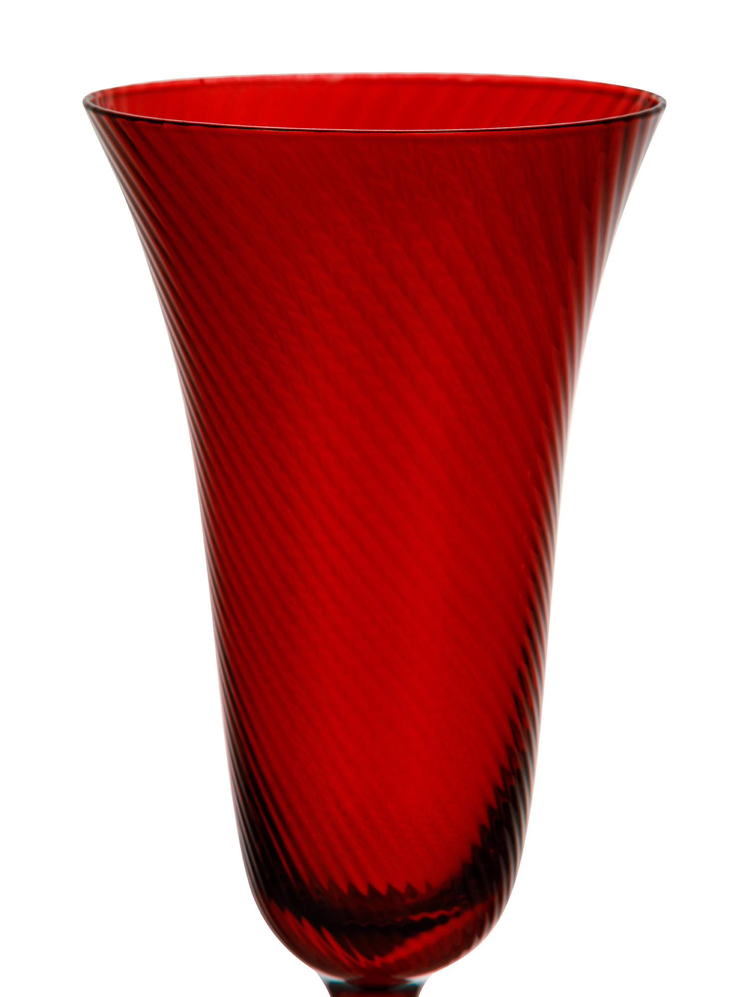 Set 6 flute in vetro, Rosso, large image number 1