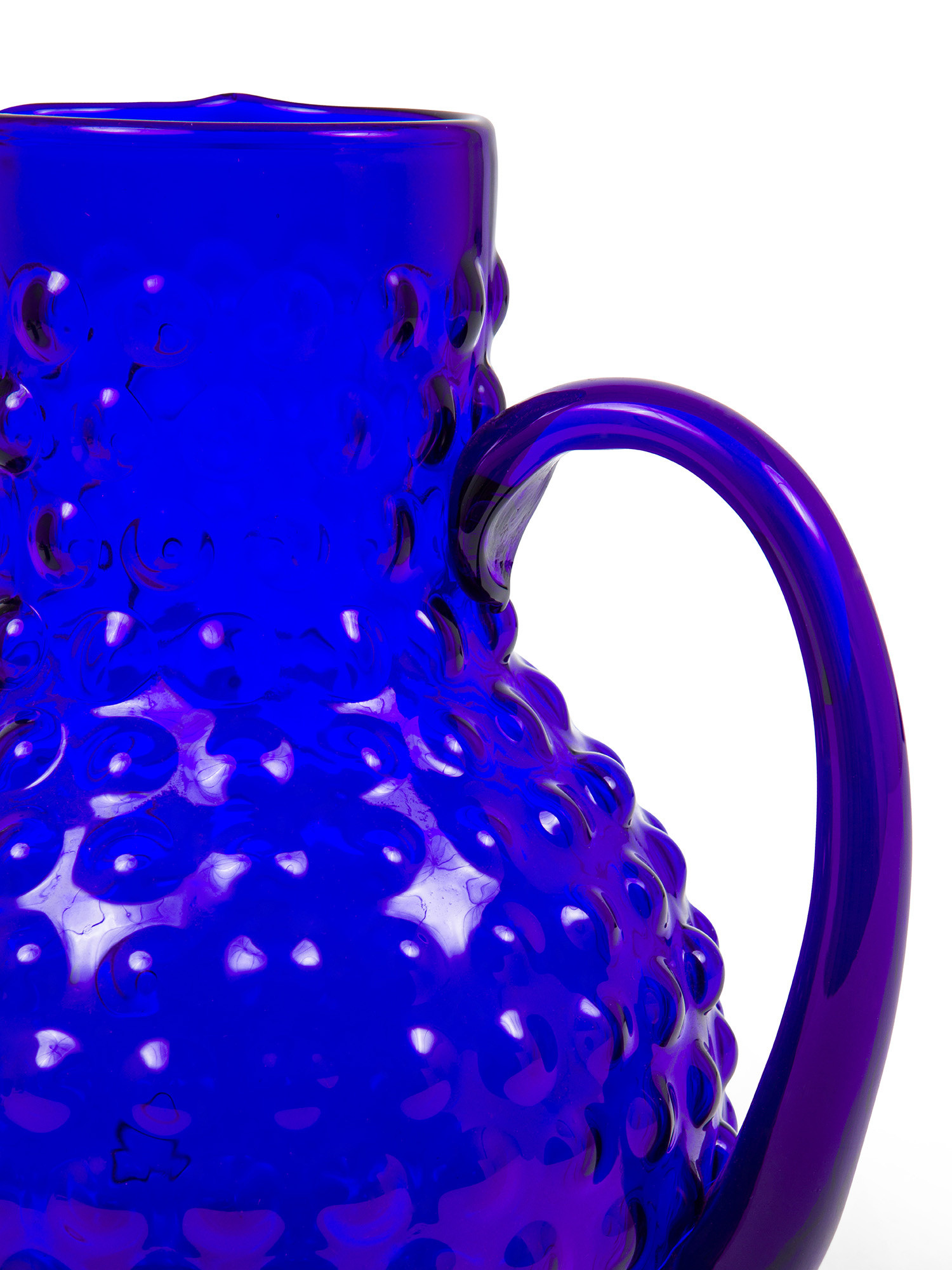 Caraffa in vetro con bolle, Blu elettrico, large image number 1