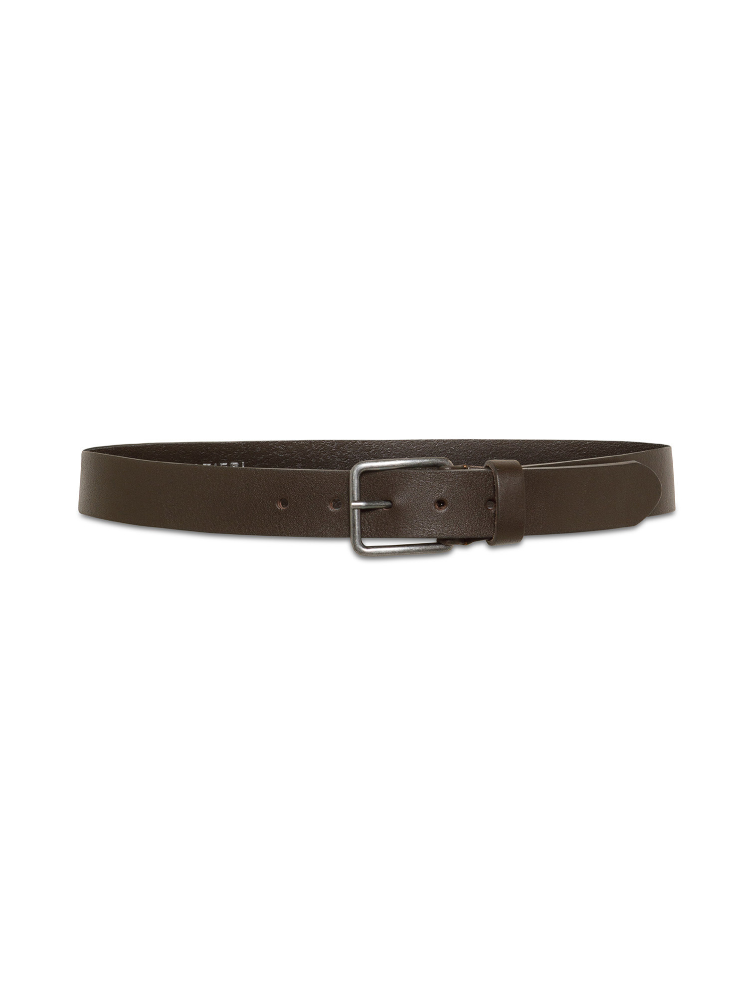 Genuine tumbled leather belt, Brown, large image number 1