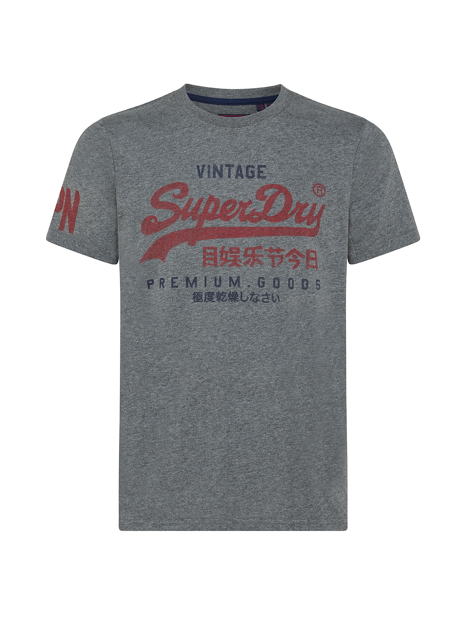 Classic t-shirt with vintage logo, Grey, large image number 0