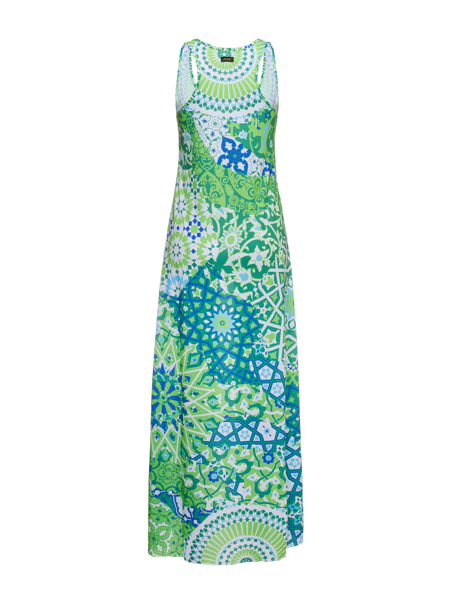 F**K - Long dress with print, Green, large image number 1