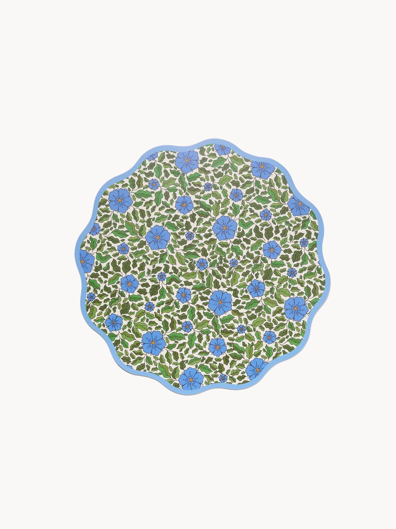 Tovaglietta in plastica motivo a fiori, Azzurro, large image number 0