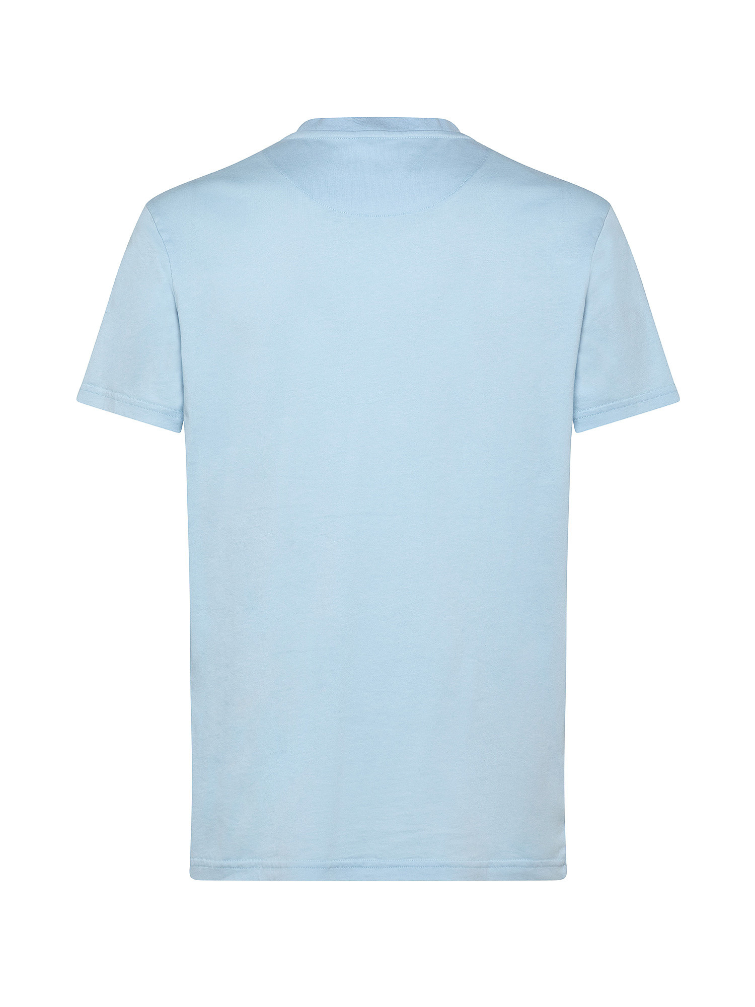 T-shirt girocollo, Azzurro, large