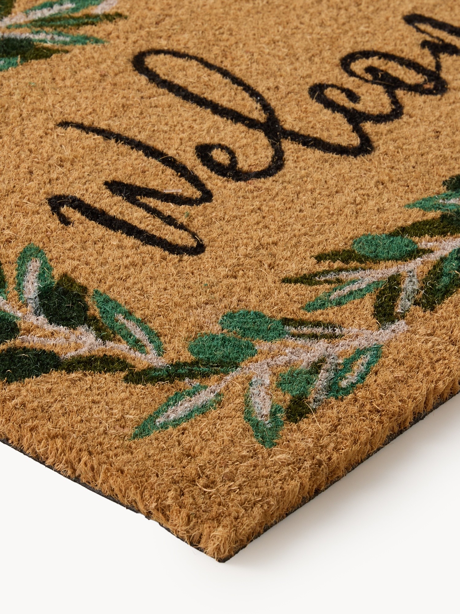 Doormat with olive branch print, Multicolor, large image number 1