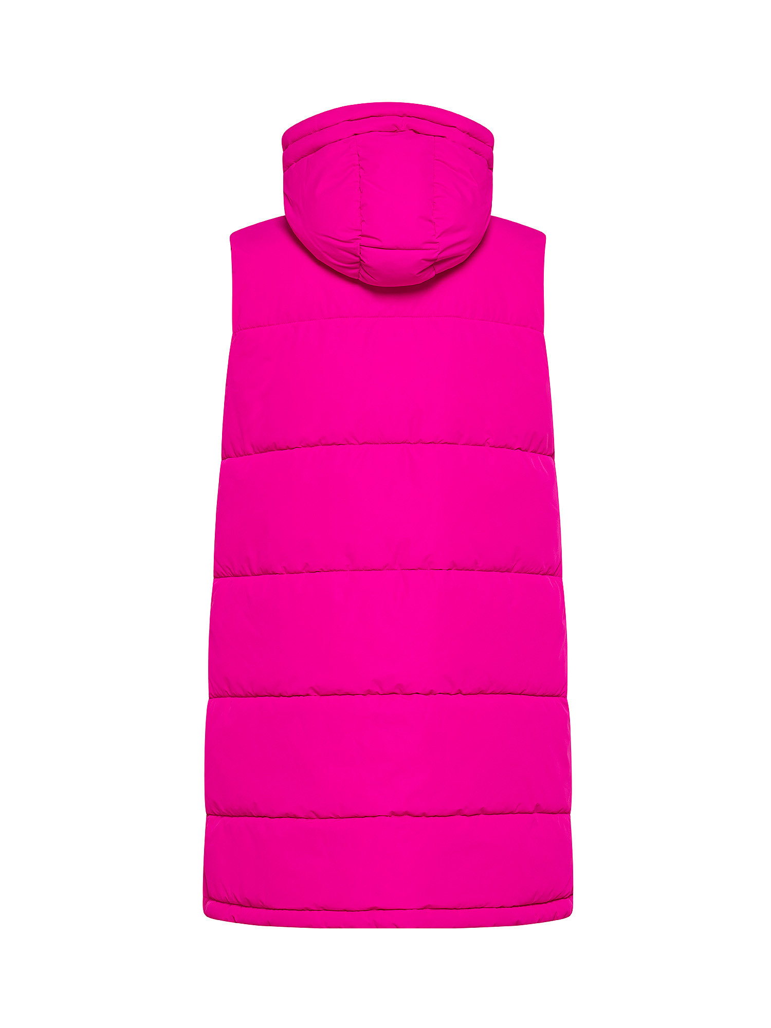 Padded vest with hood, Pink Fuchsia, large image number 1