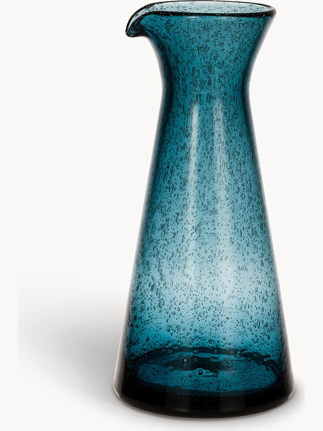Caraffa in vetro sodalime con bolle