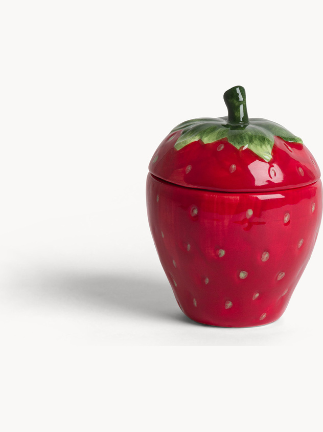 Barattolo in ceramica a fragola