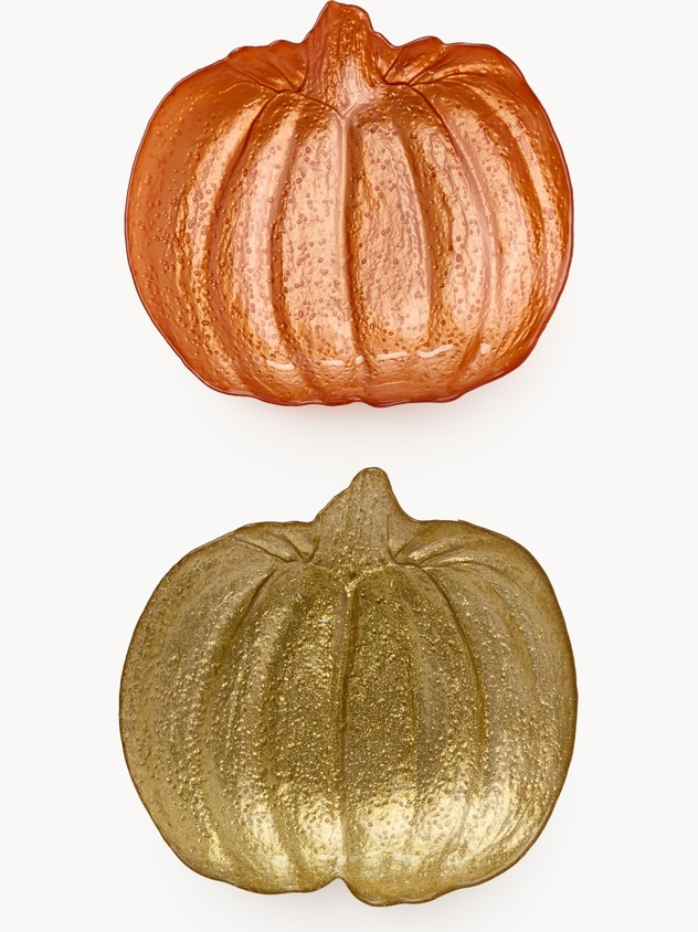 Piatto in vetro a forma di zucca