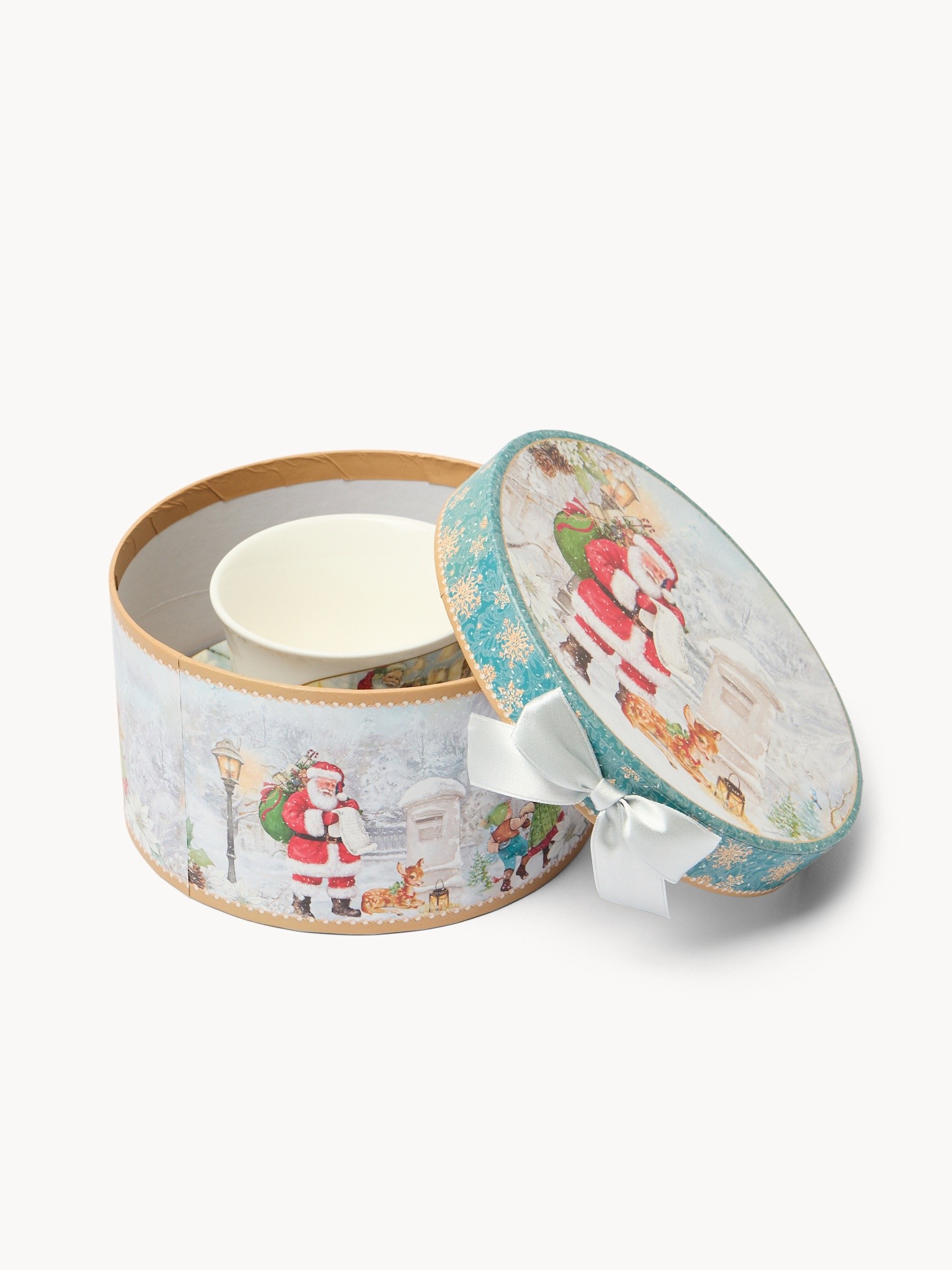 Tazza da tè in new bone china Babbo Natale vintage, Bianco, large image number 2