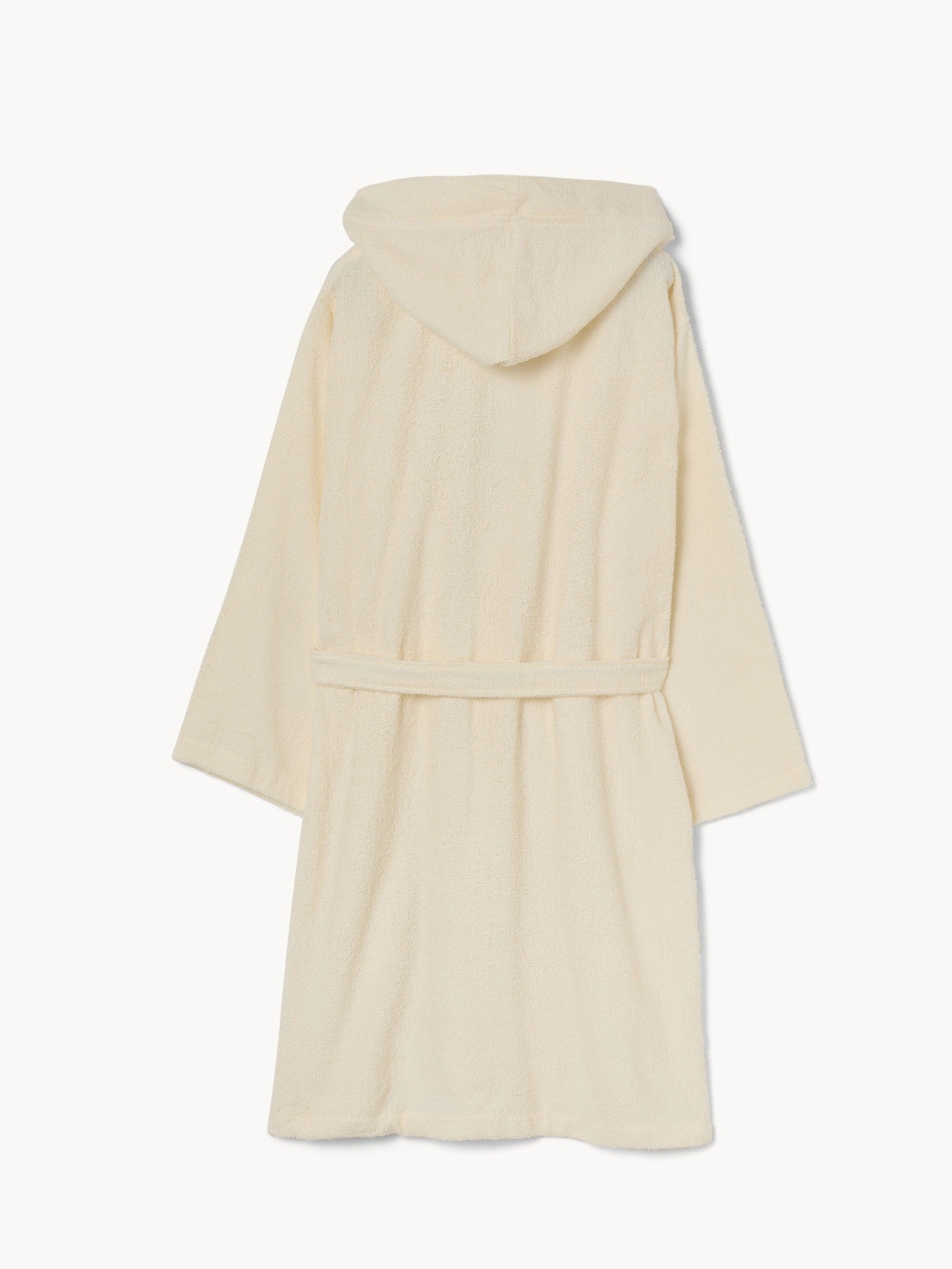 Lightweight and absorbent cotton terry bathrobe - Discounted price, White, large image number 1