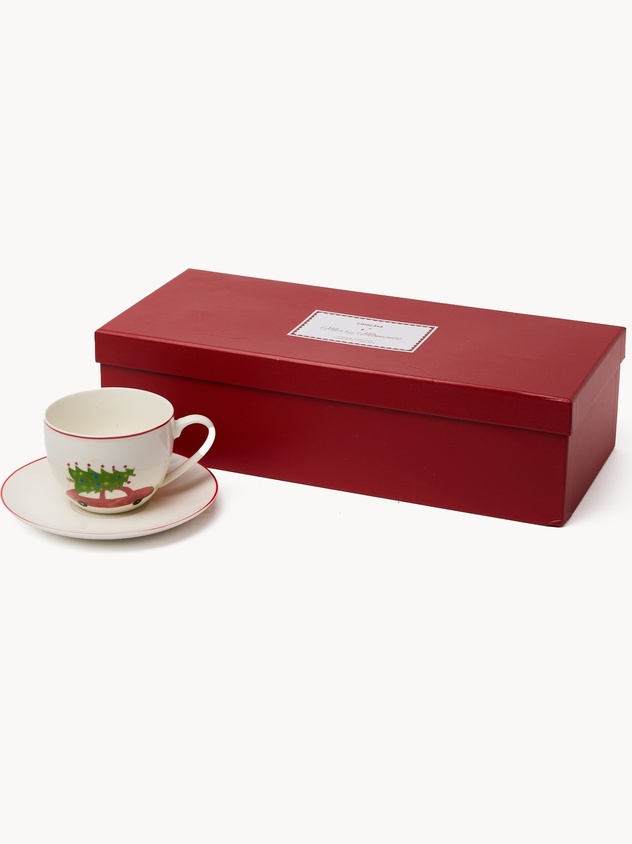 Set of 4 teacups with Christmas motifs