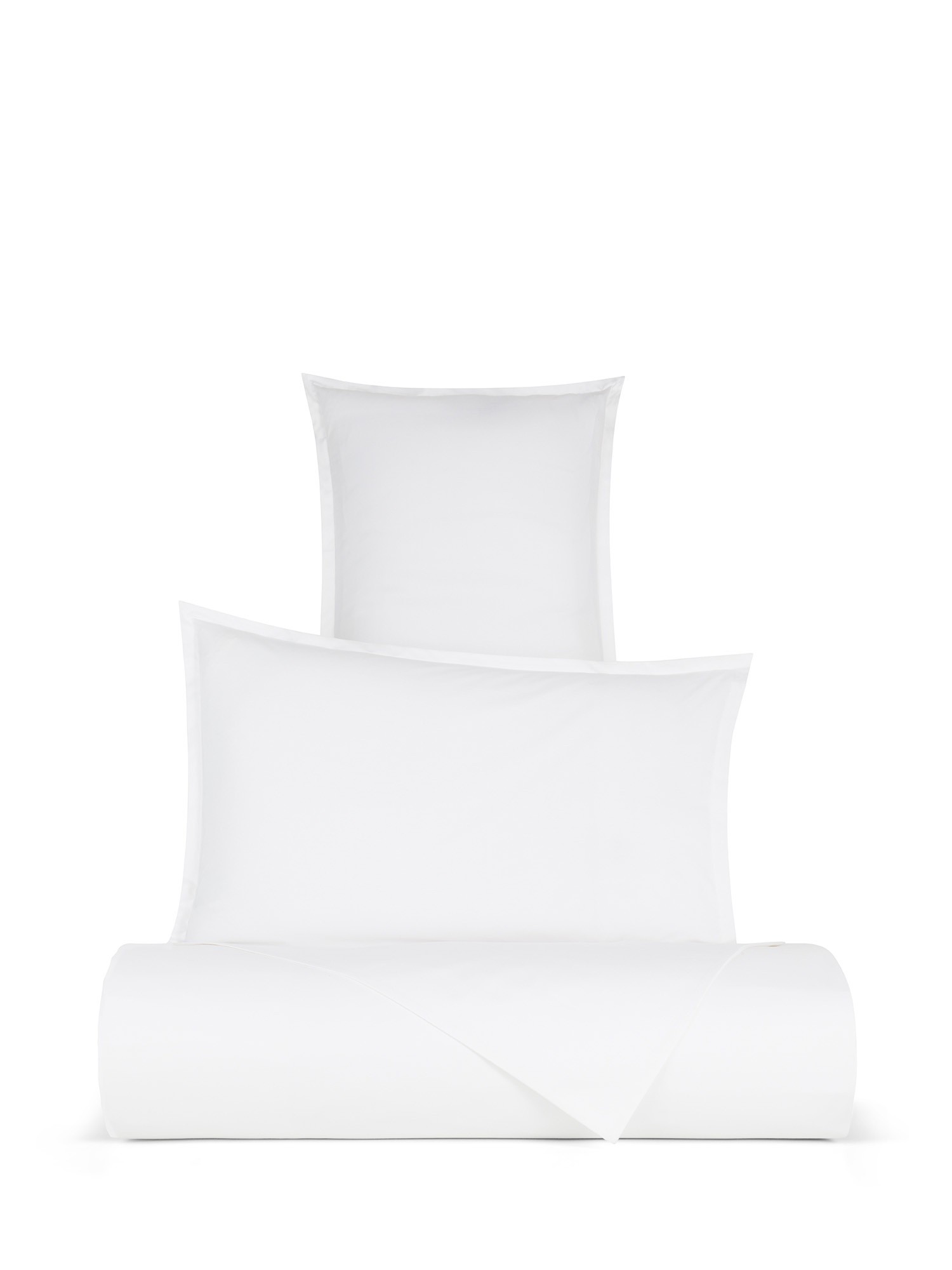 Zefiro percale cotton duvet cover, White, large image number 0