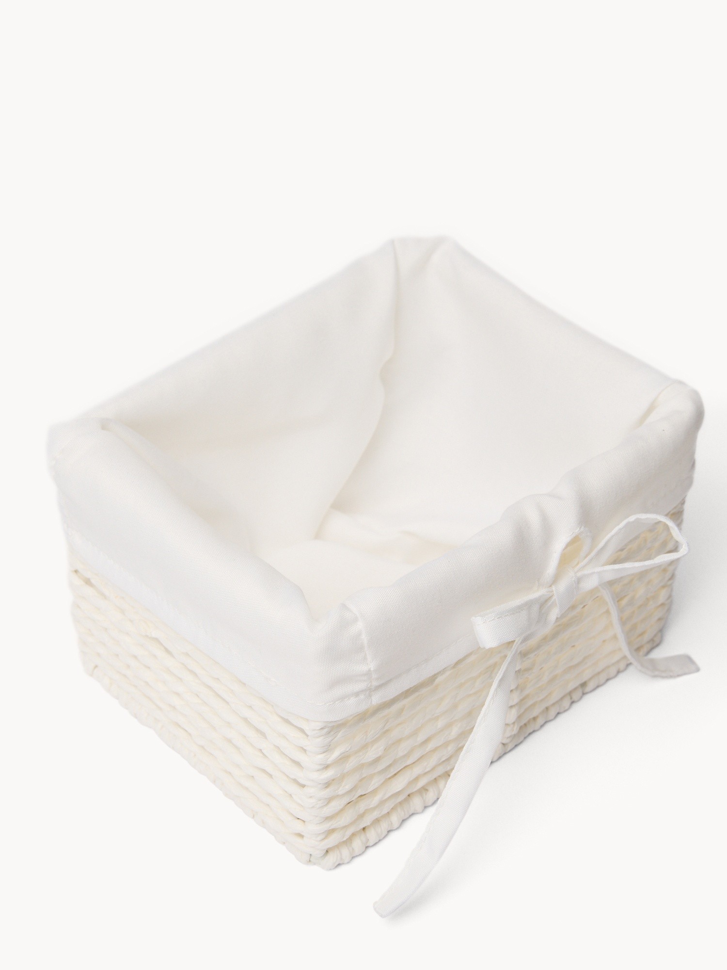 Woven Paper Basket - Discounted Price, White, large image number 1