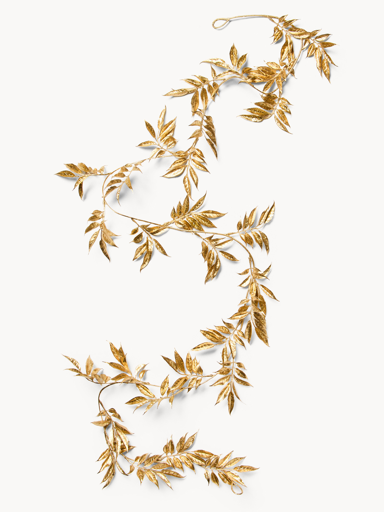 Ghirlanda con foglie dorate, Oro, large image number 0