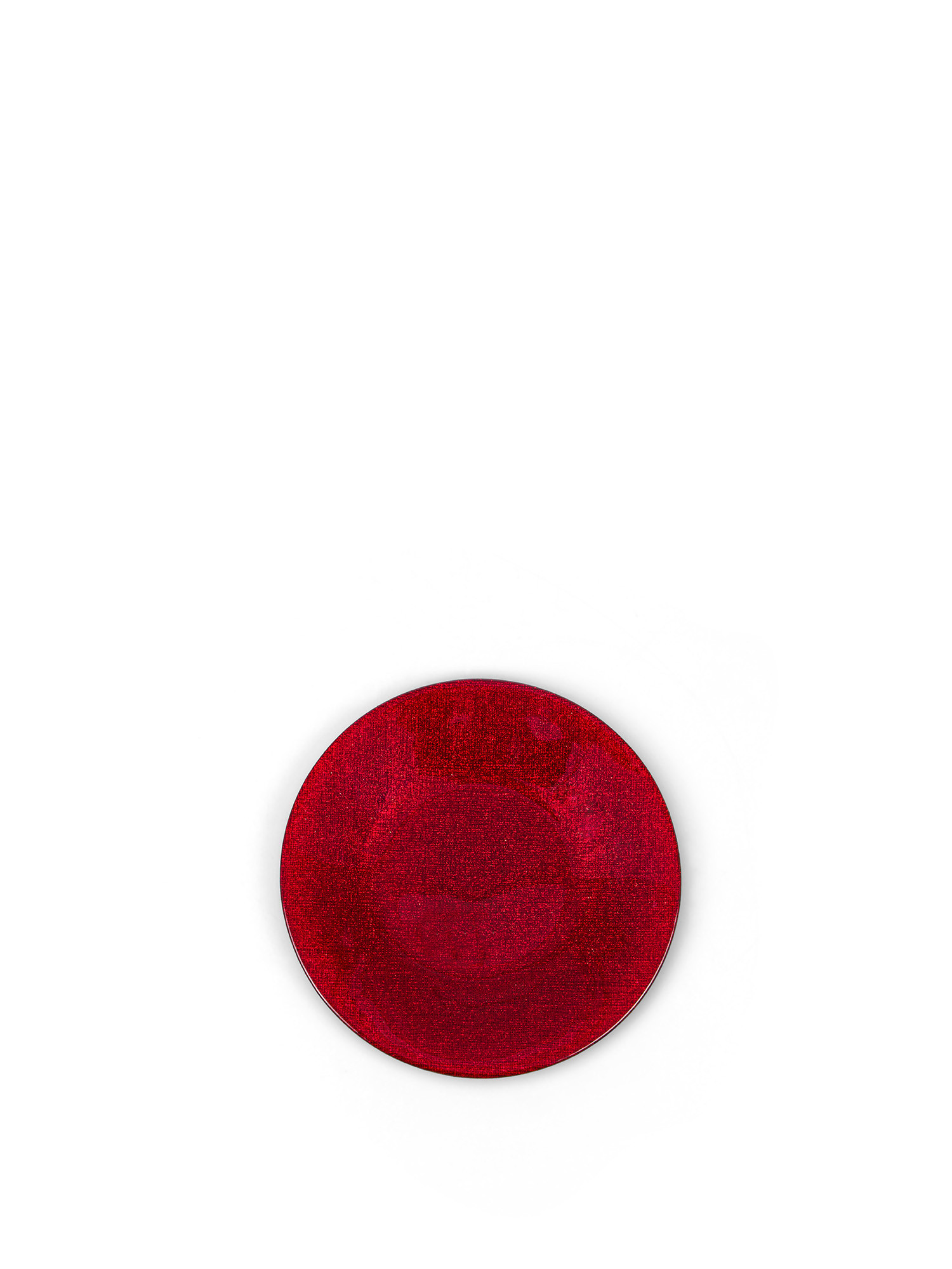 Piatto frutta vetro glitter, Rosso, large image number 0