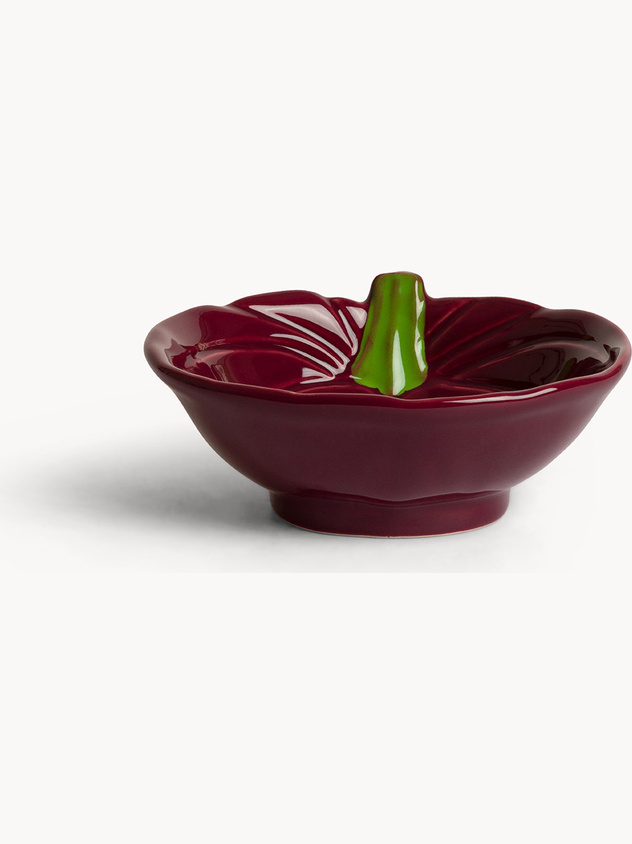 Pumpkin-shaped stoneware bowl