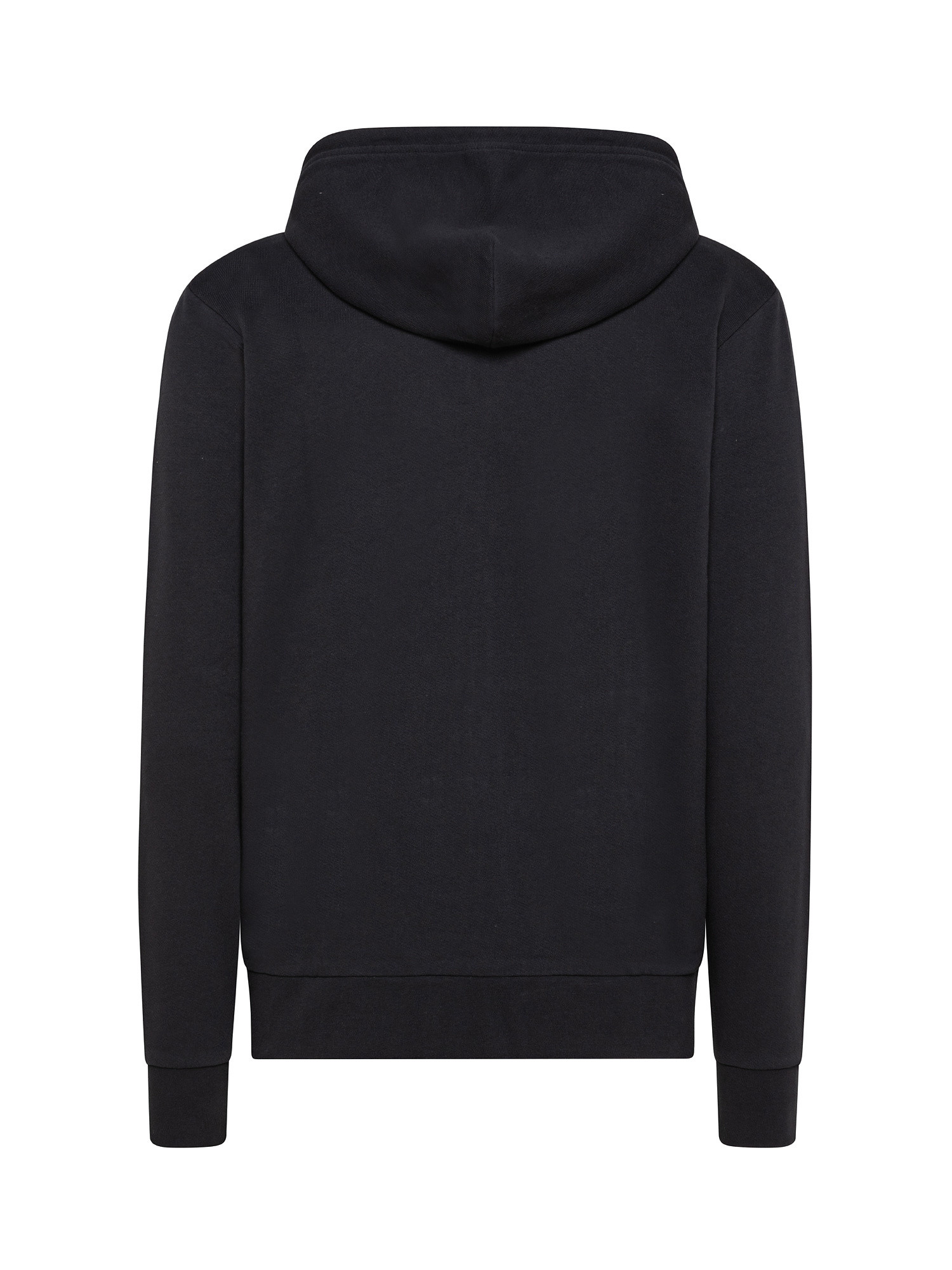 Fleece with zip and print, Black, large image number 1