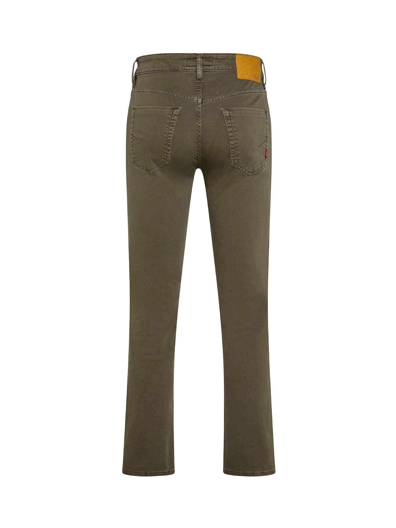 5 pocket denim trousers, Brown, large image number 1
