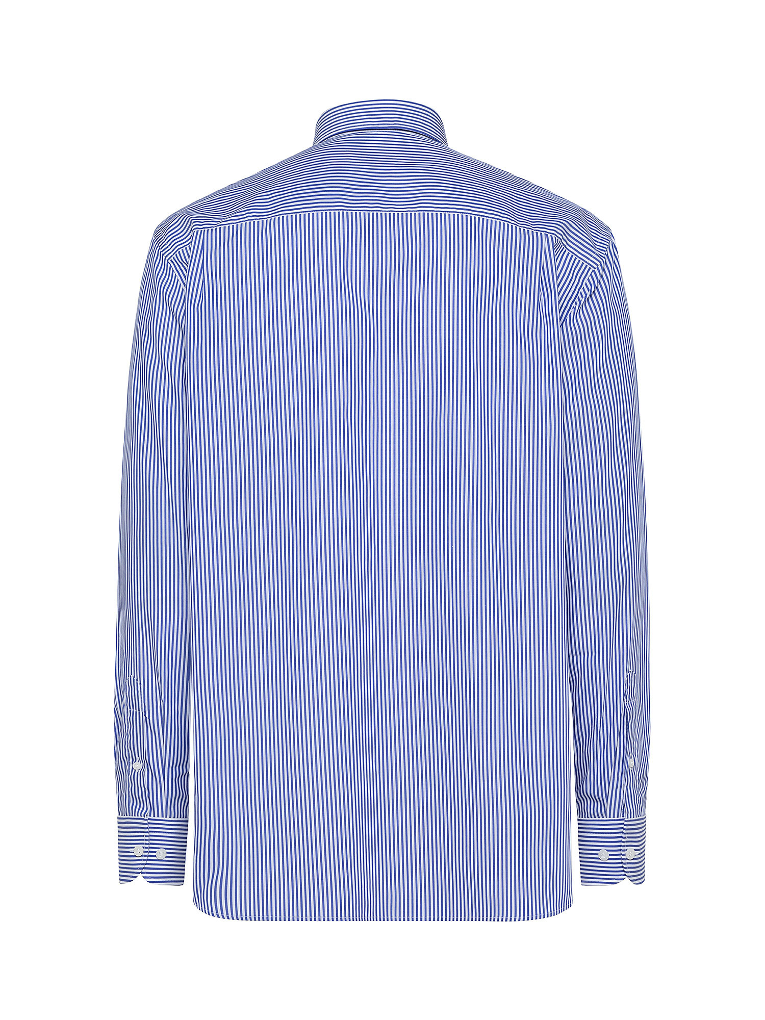 Camicia regular fit in popeline doppio ritorto, Azzurro, large