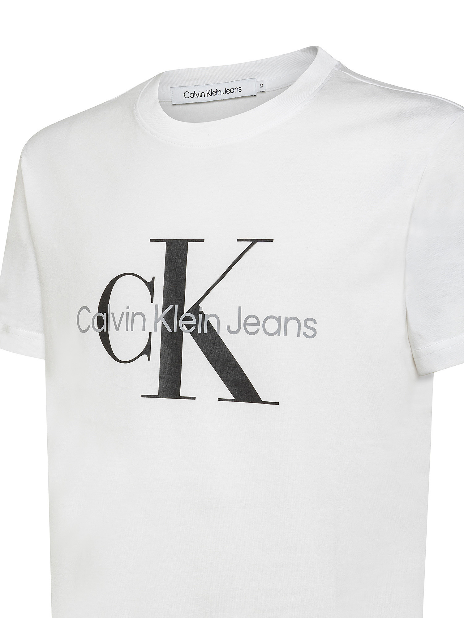 Cotton T-shirt with logo, White, large image number 2