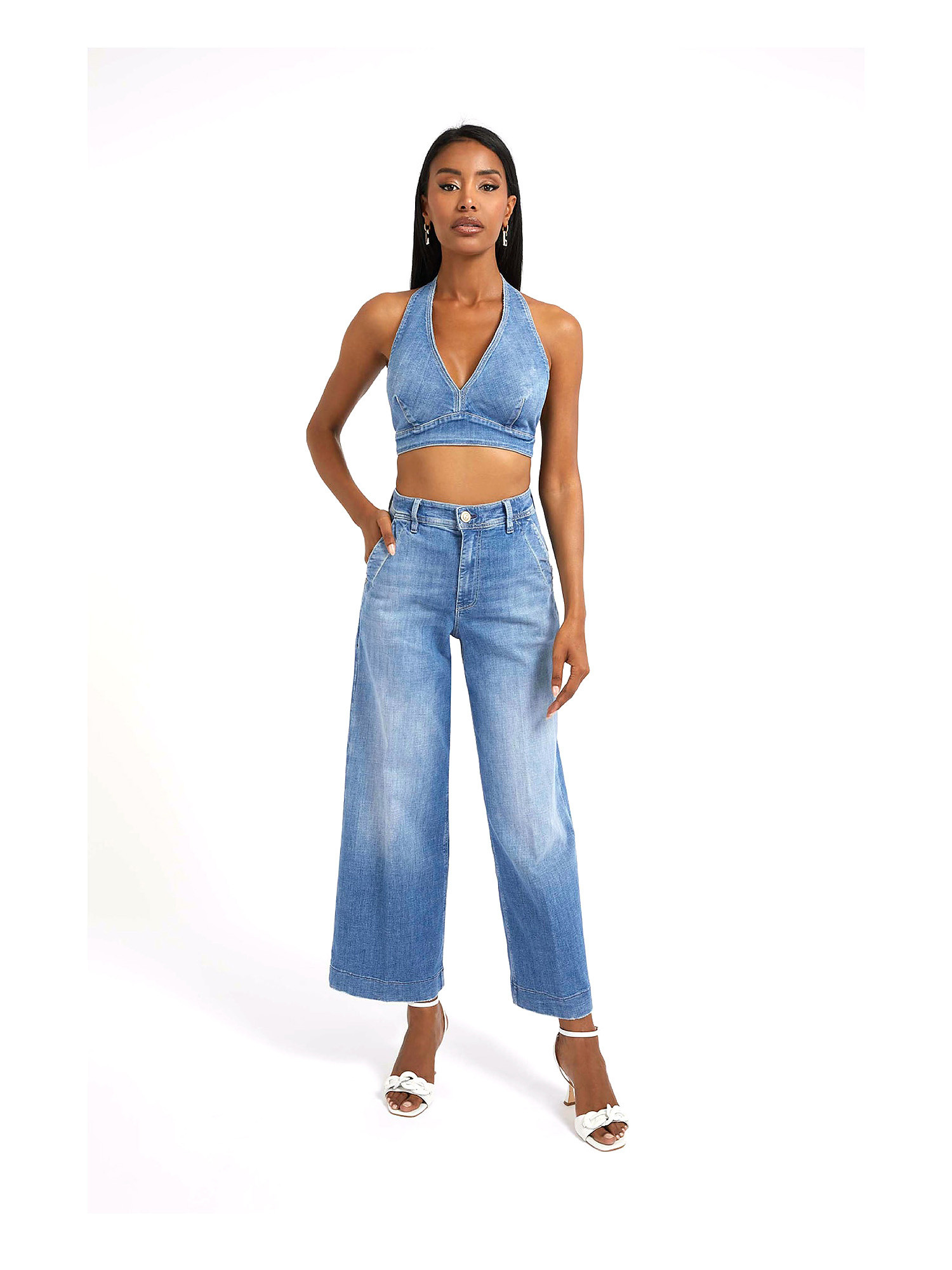 GUESS - High-waisted jeans, wide leg model, Denim, large image number 2