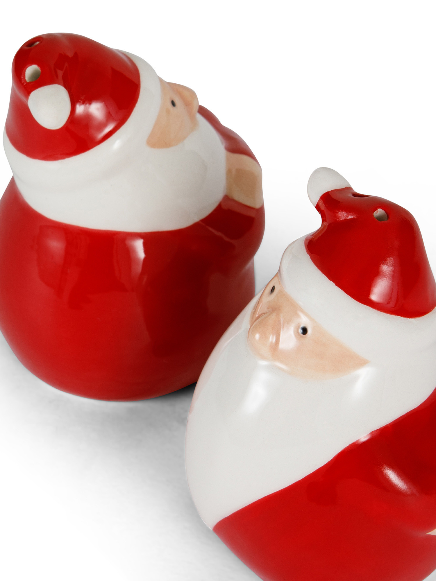 Ceramic salt and pepper set with gnome motif, Red, large image number 1