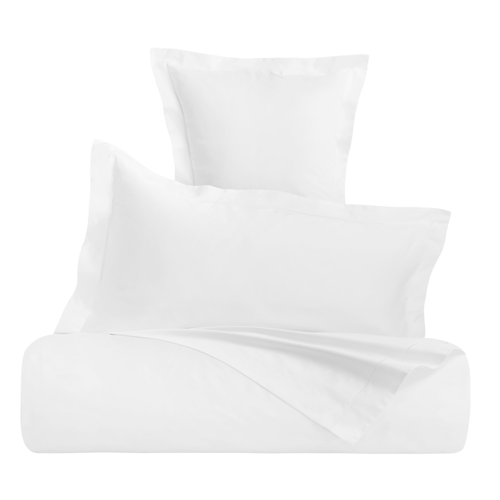 Duvet cover in TC400 satin cotton, White 2, large image number 0