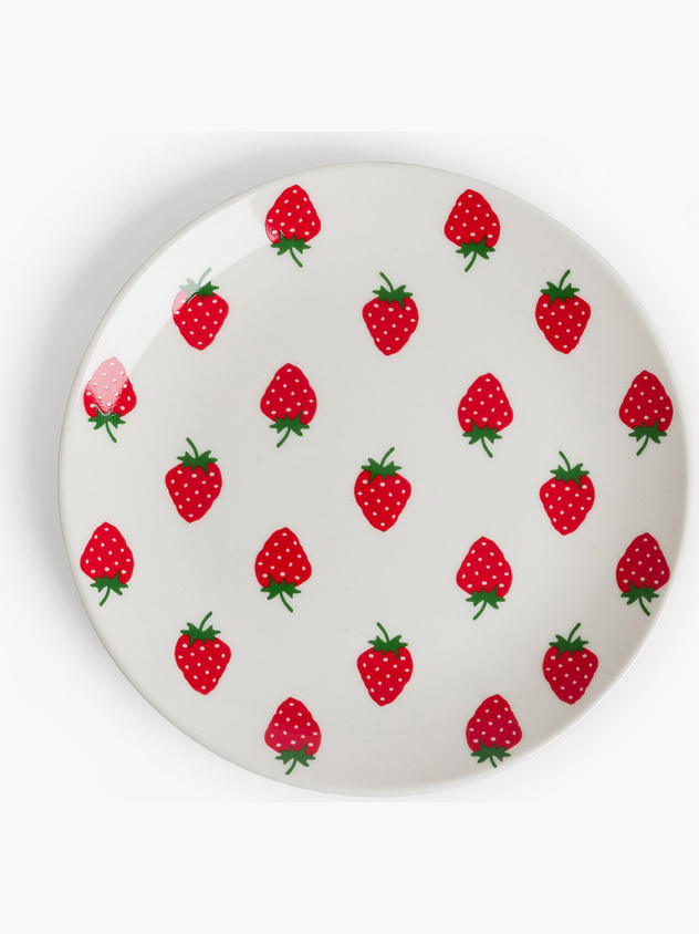 New bone china bread saucer with strawberry motif