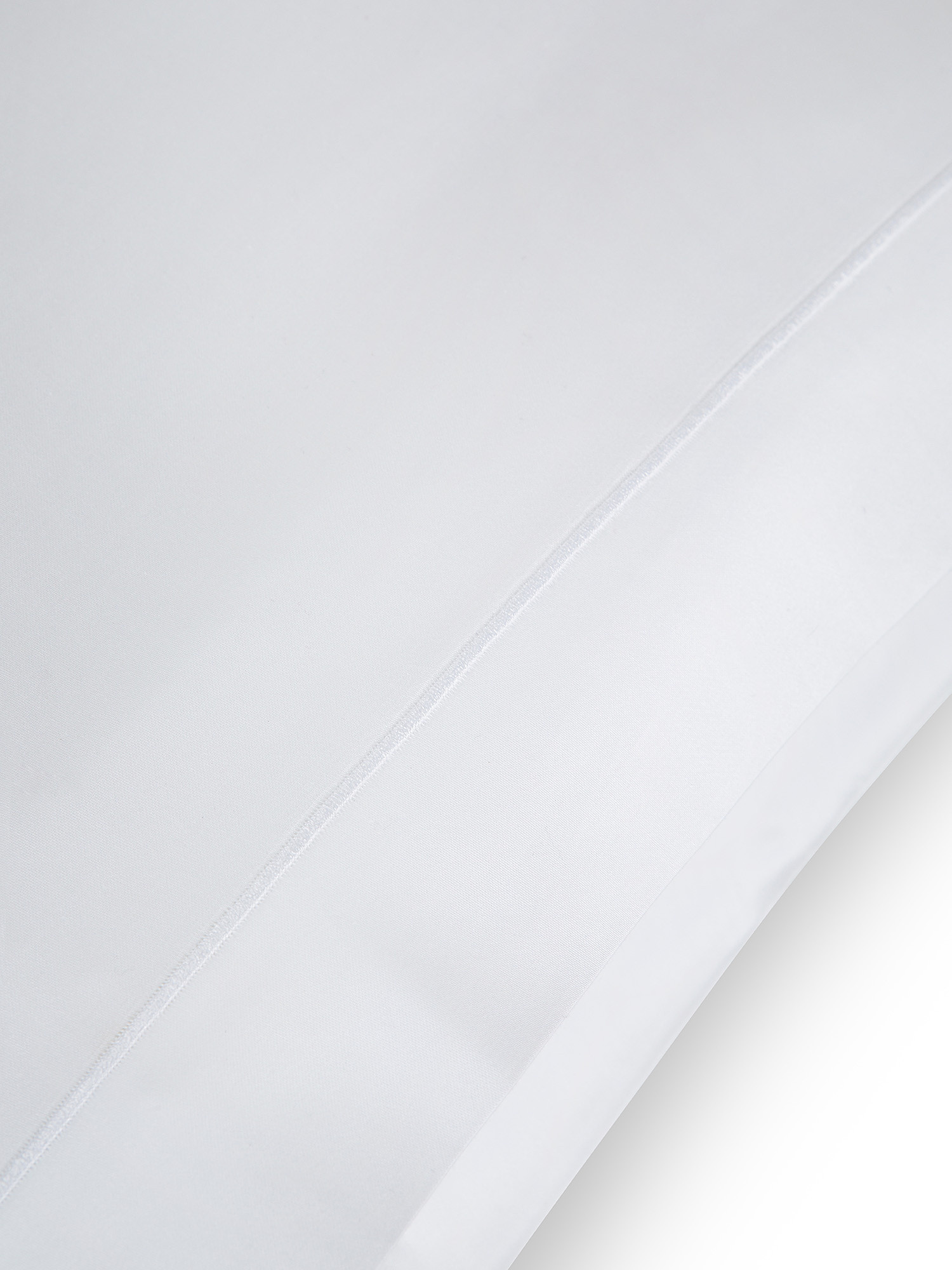 Federa in raso di cotone egiziano Portofino, Bianco, large image number 1