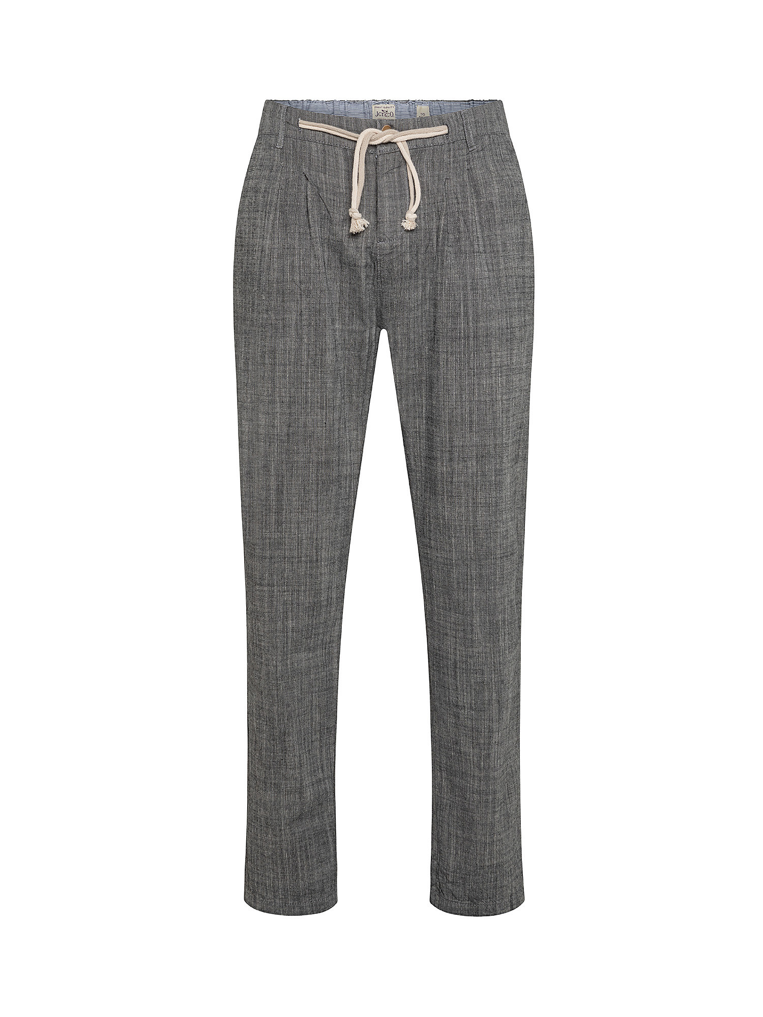 Pantalone con coulisse, Grigio, large image number 0