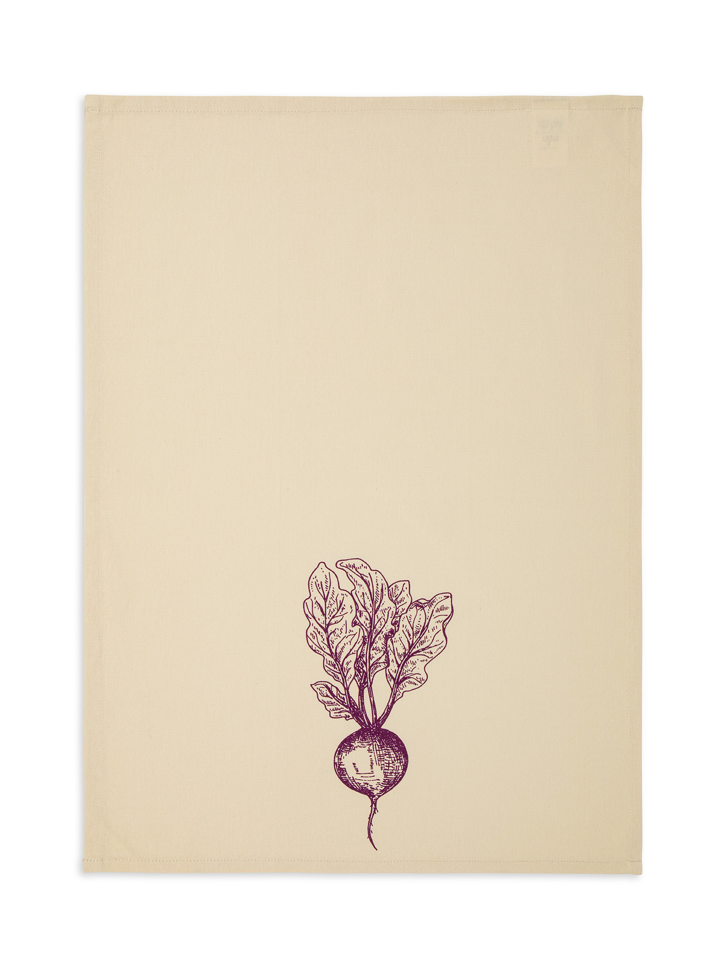 Set 3 strofinacci cotone tinto filo stampa verdure, Beige, large image number 2