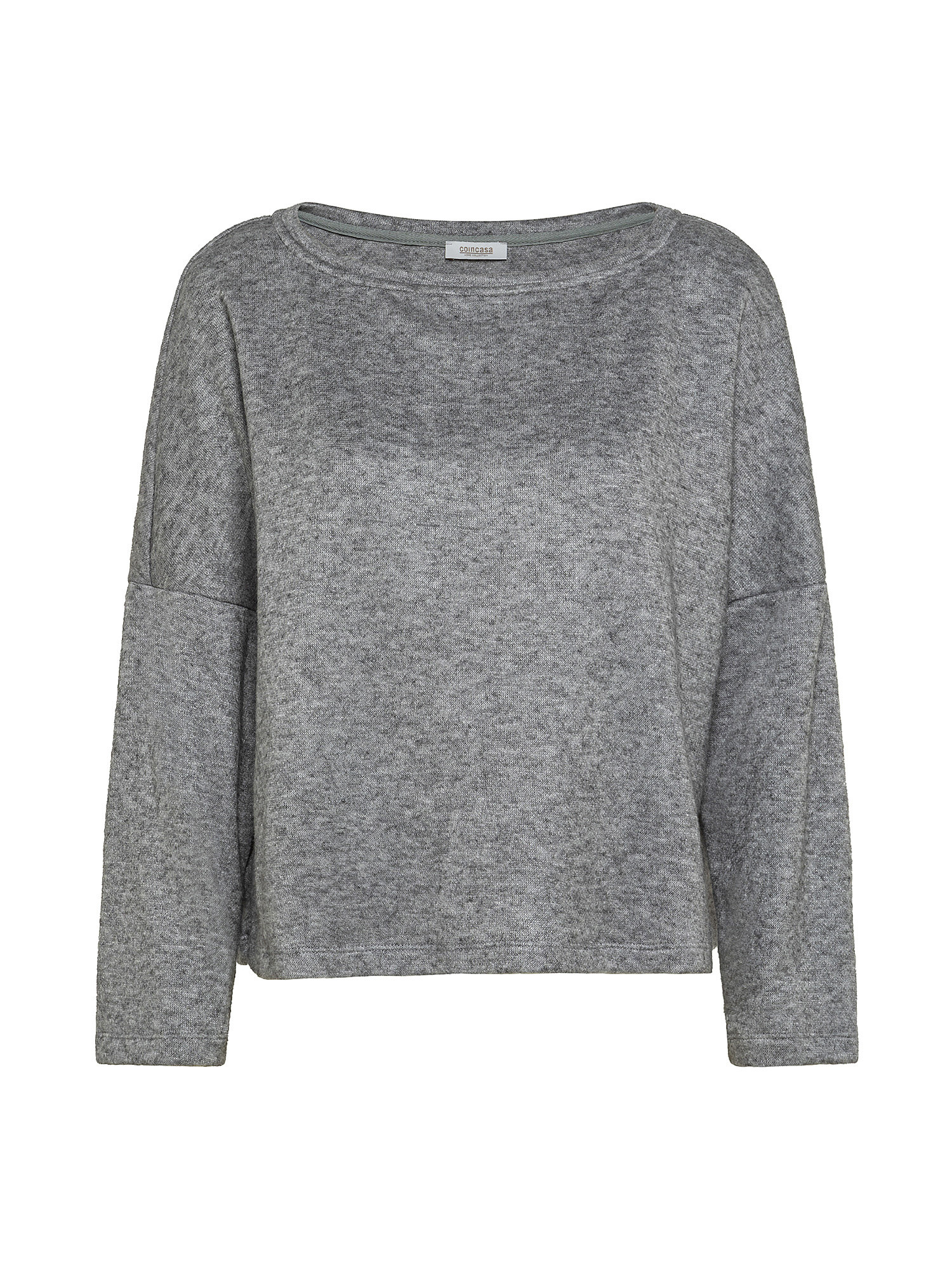Oversized jersey sweater, Light Grey Melange, large image number 0