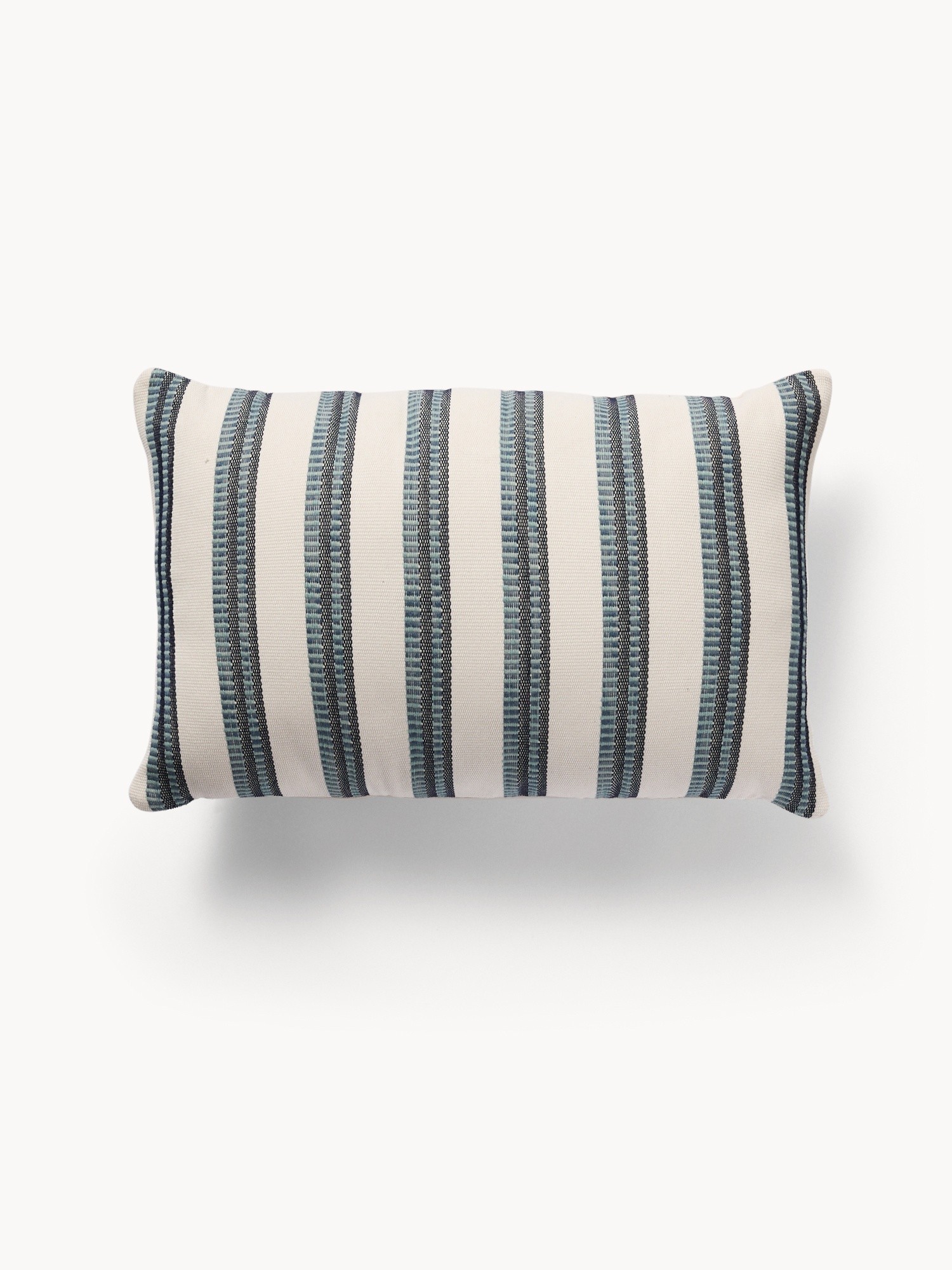 Blue striped cushion 35x55cm, White / Blue, large image number 1