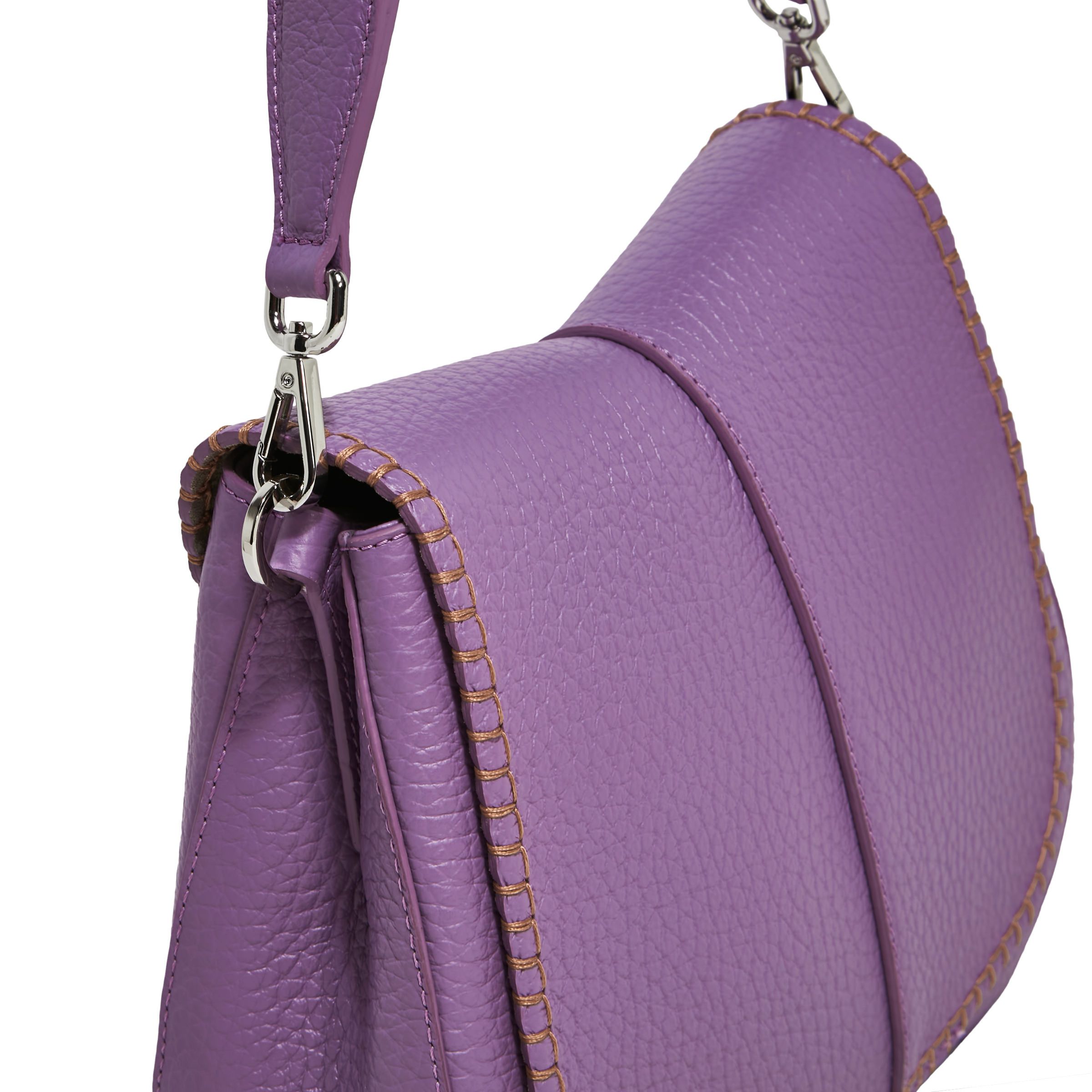 Gianni Chiarini - Helena Round bag in leather, Purple Wisteria, large image number 3
