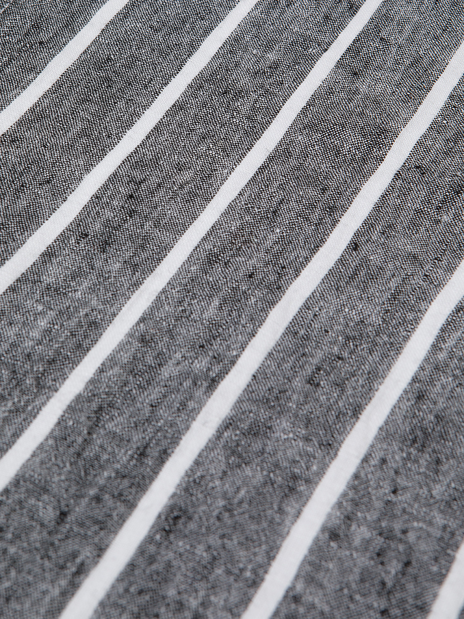 Striped linen runner, White, large image number 1