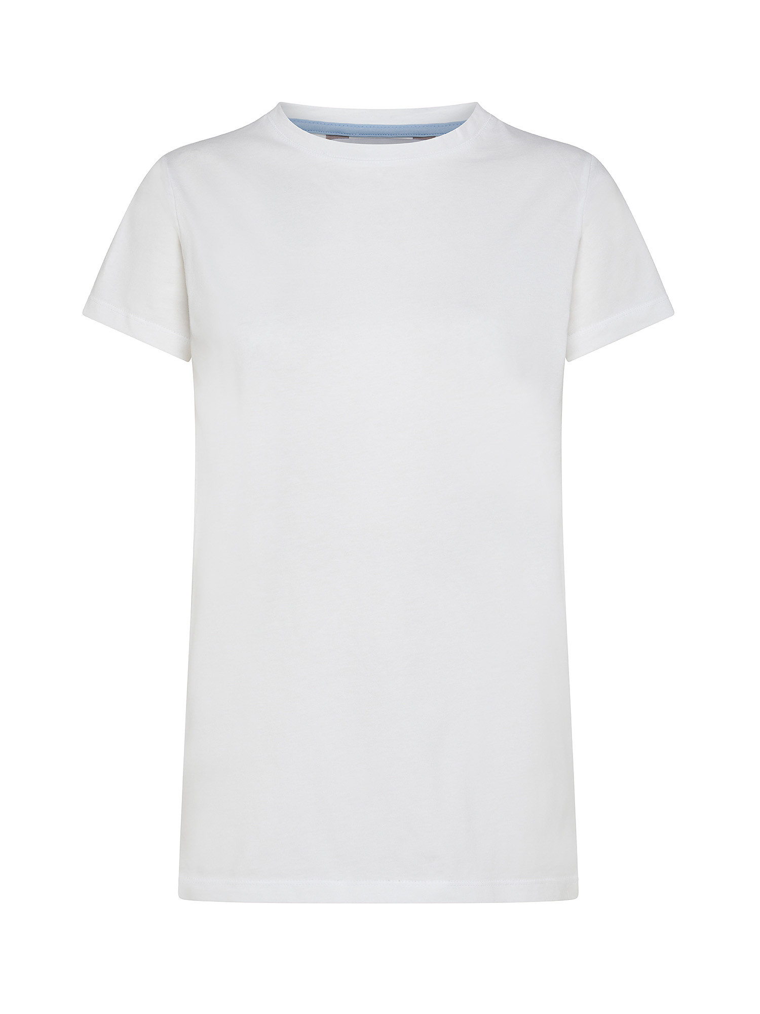 Solid color basic 100% cotton T-shirt, White, large image number 0
