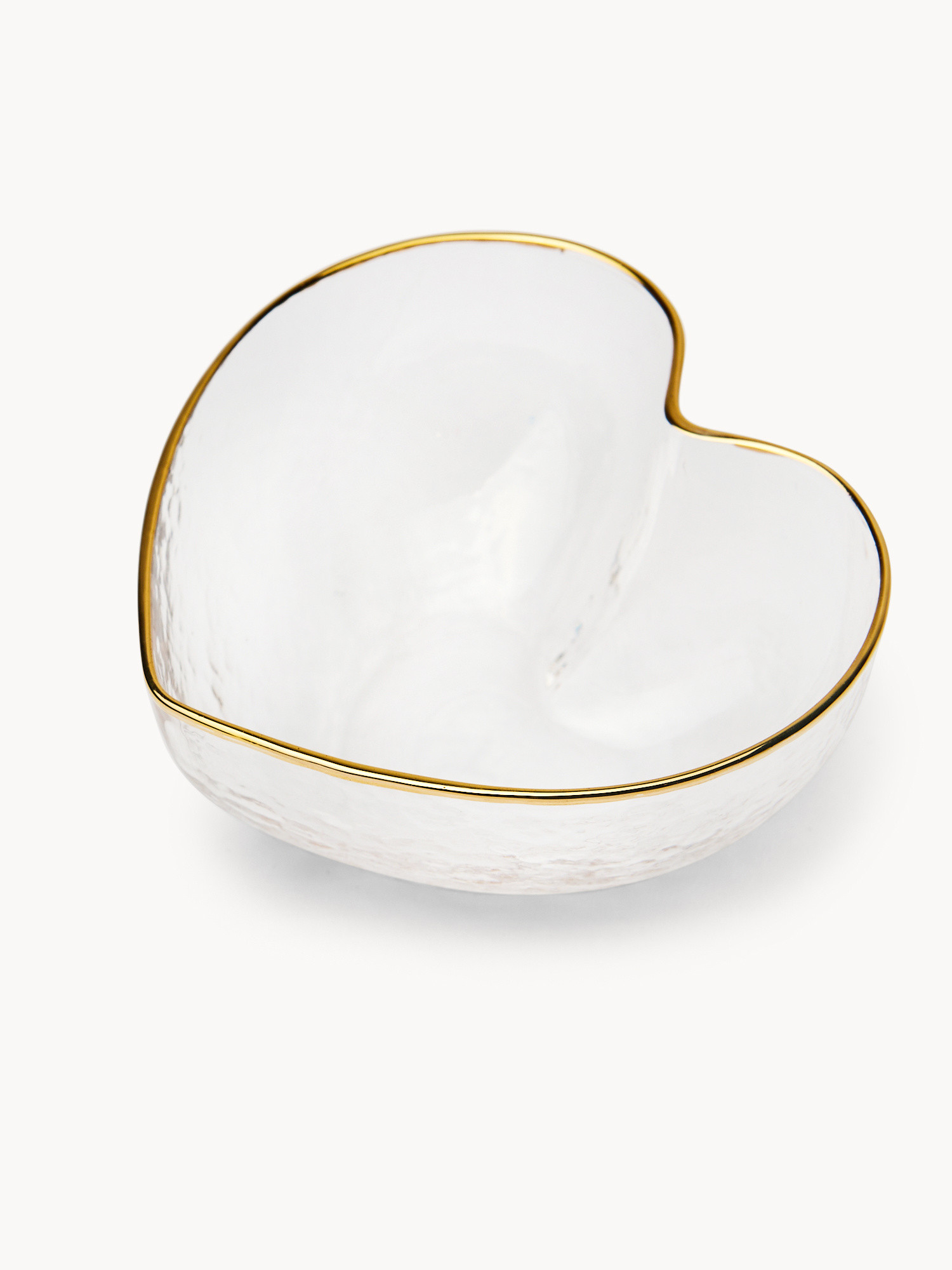 Heart-shaped glass bowl, Transparent, large image number 1