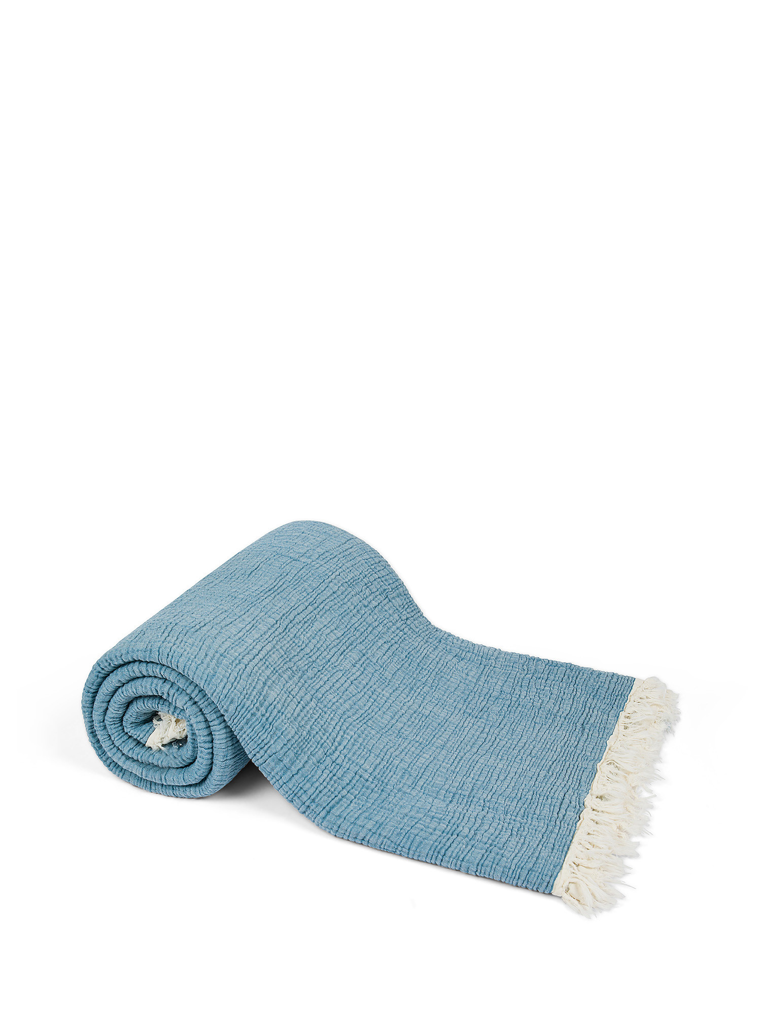 Double-sided cotton gauze furnishing cloth, Light Blue, large image number 0