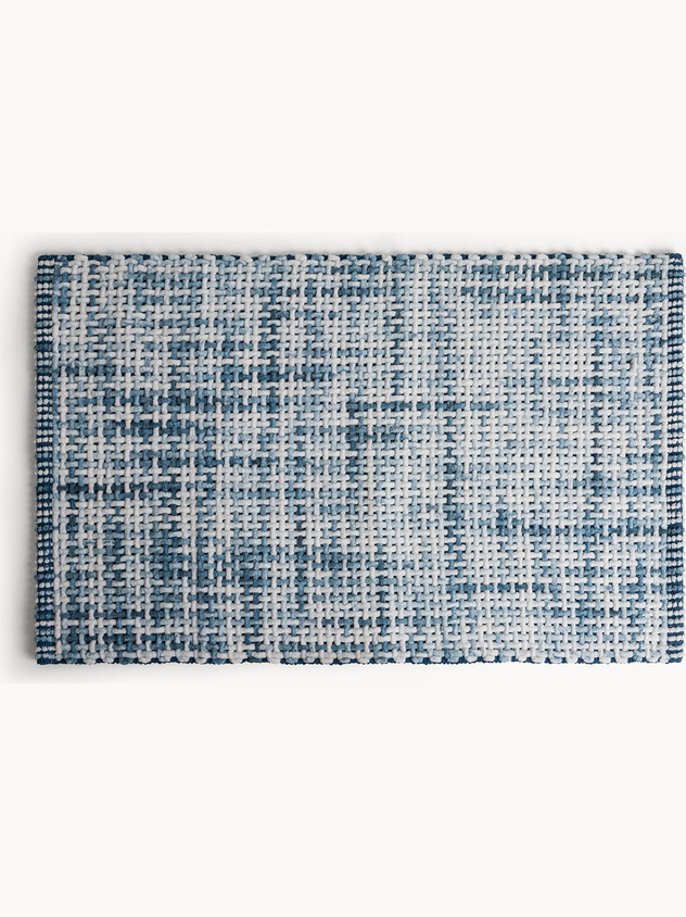 Chenille bath mat woven