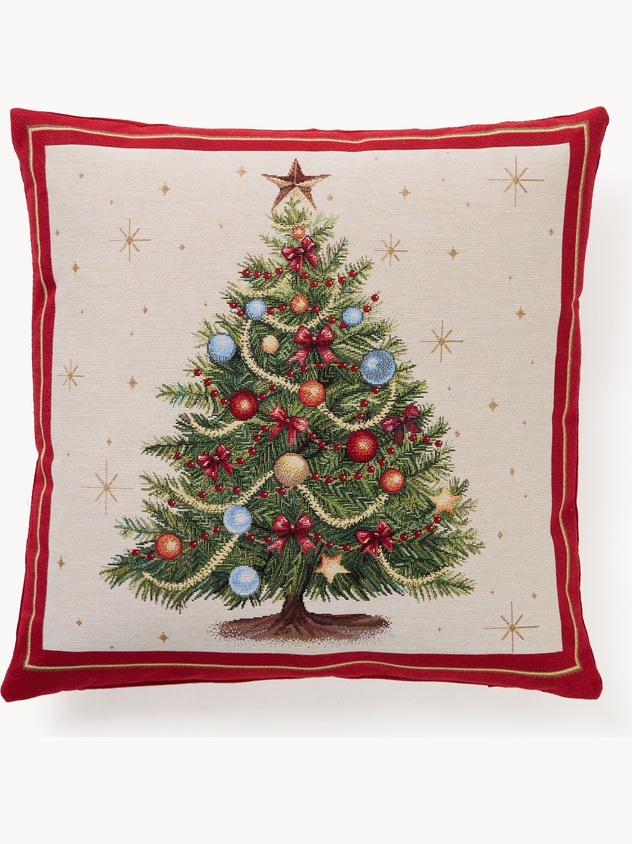 Gobelin fabric cushion with Christmas tree pattern 45x45cm